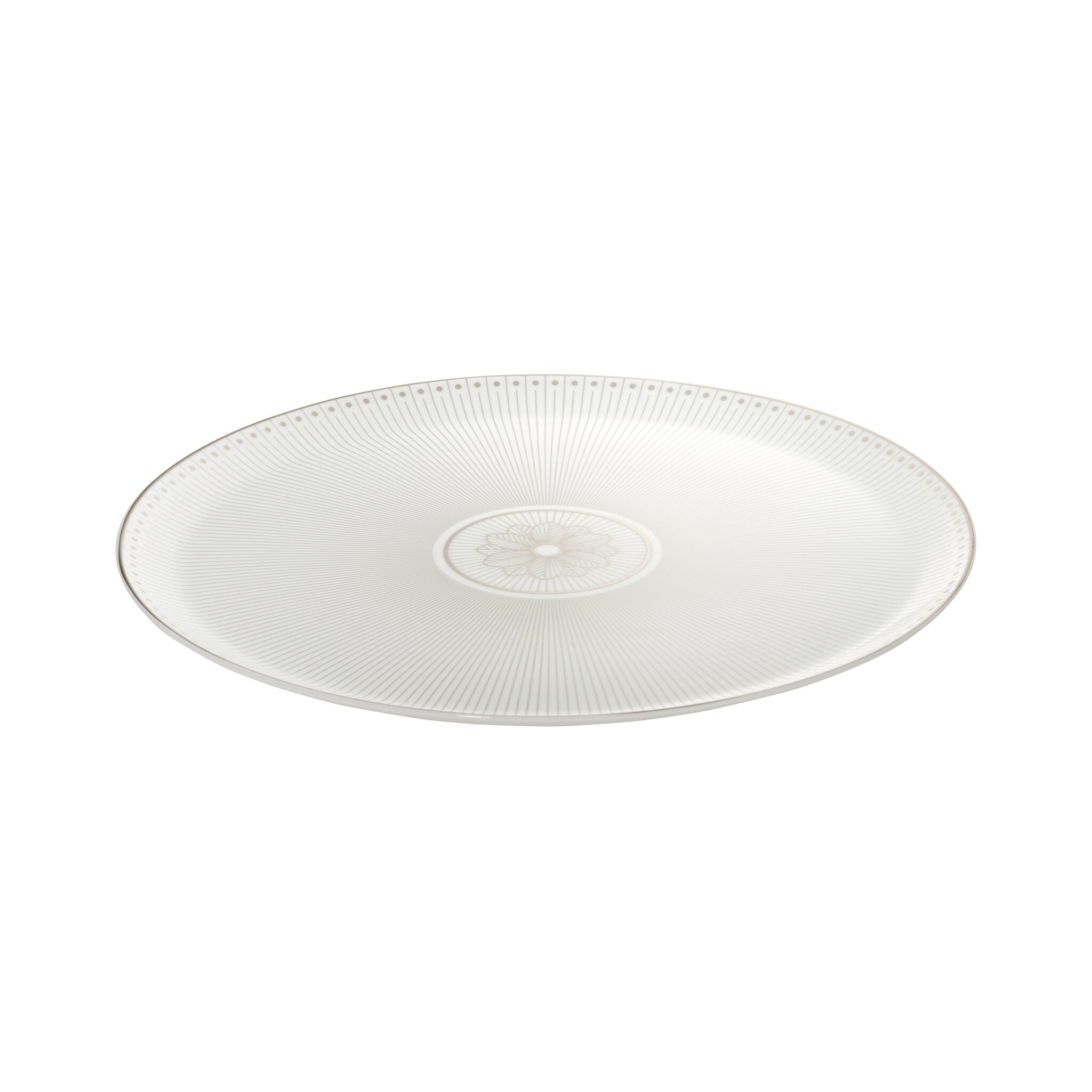 Christofle Malmaison Porcelain Pie Dish Platinum Finish — additional view