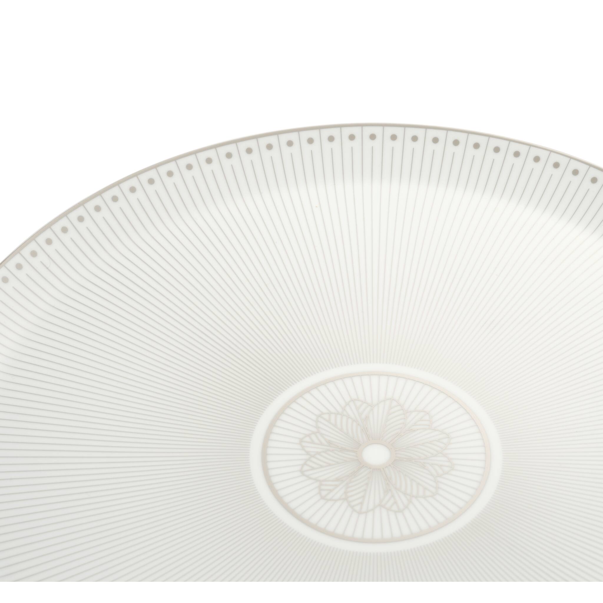 Christofle Malmaison Porcelain Pie Dish Platinum Finish — additional view