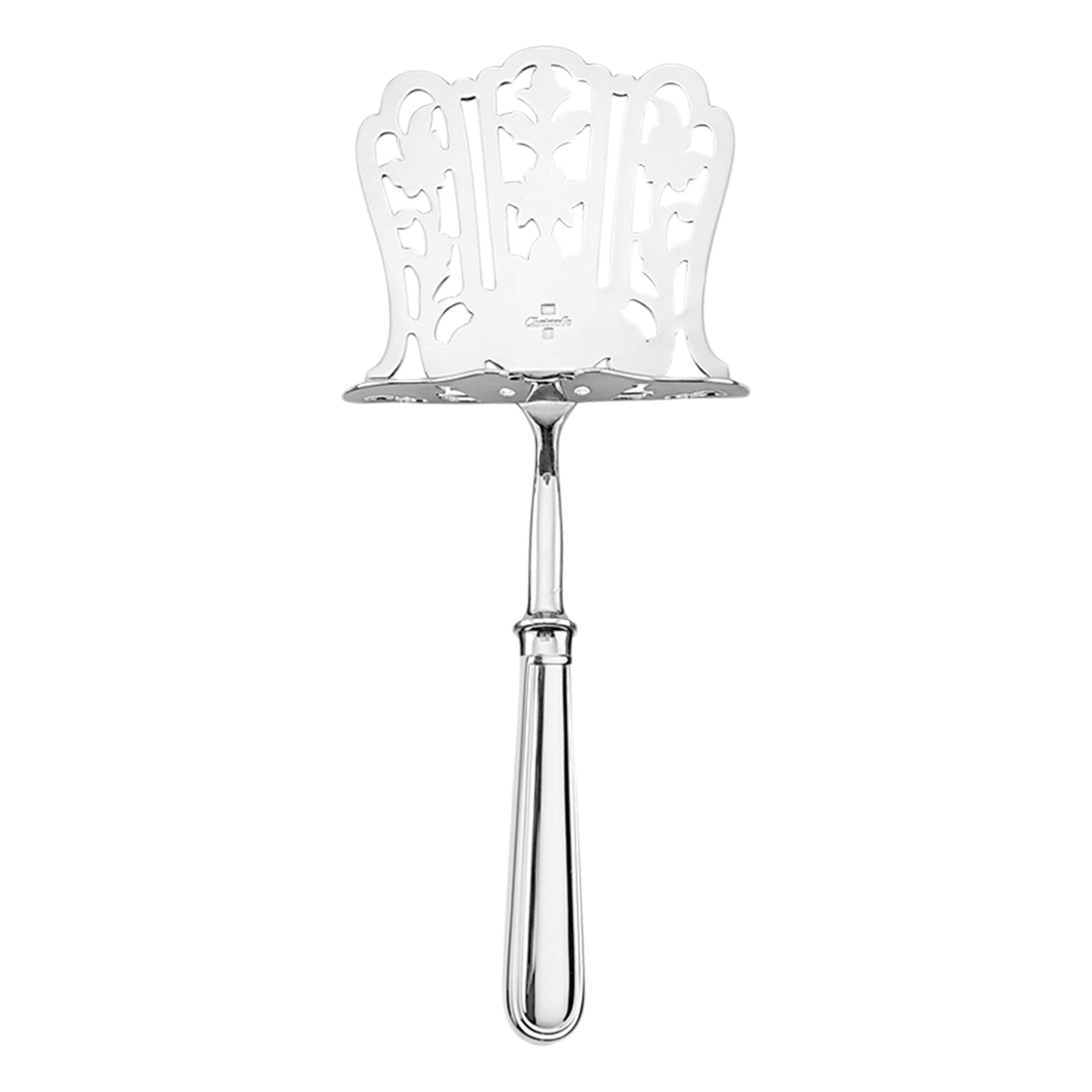 Christofle Albi Silver-Plated Openwork Server in silver-plate on a white background