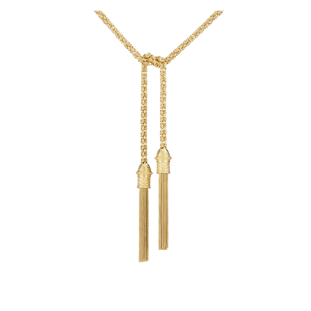 Christofle Pompon 18K Gilded Sterling Silver Long Tie Necklace - Belt, view 2