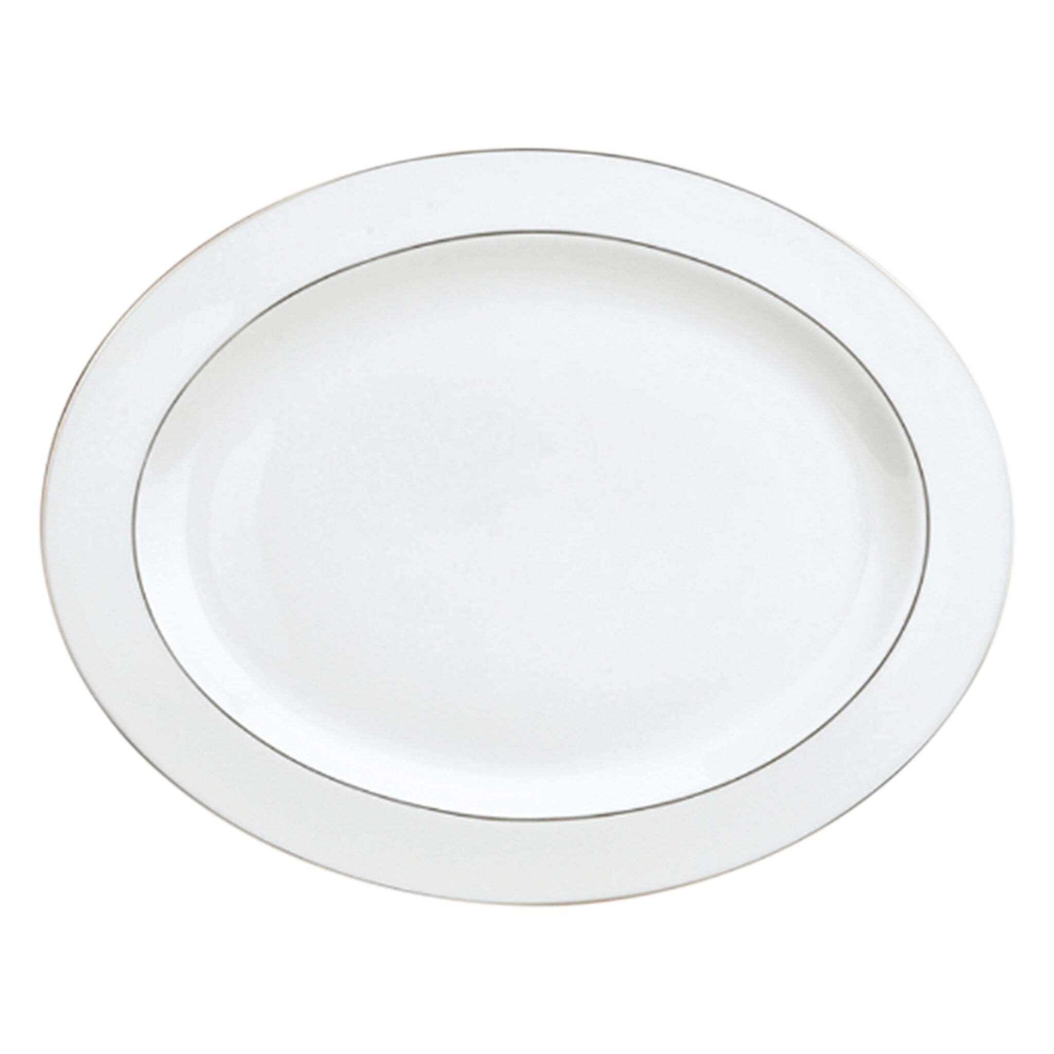Christofle Albi Porcelain Oval Platter in porcelain on a white background