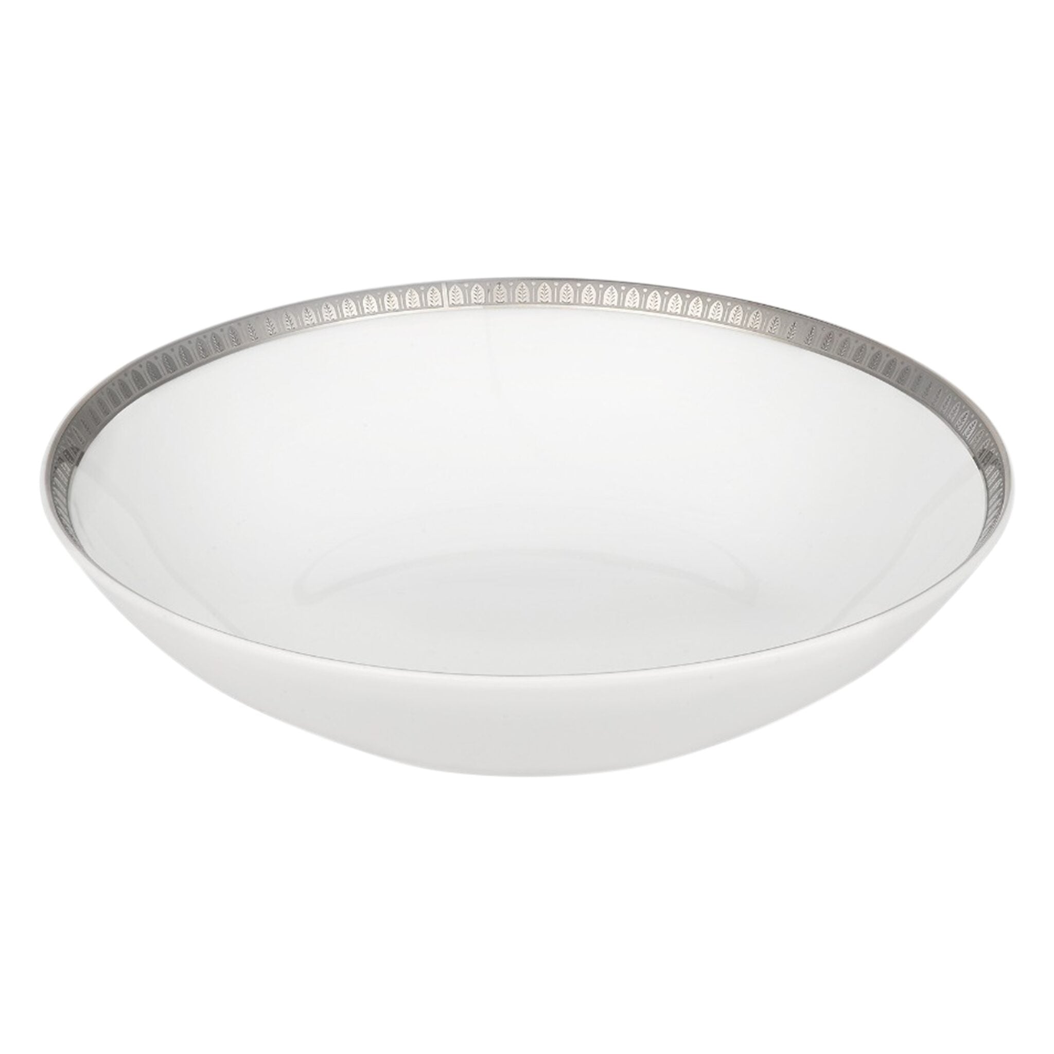 Christofle Malmaison Porcelain Soup Bowl in porcelain on a white background