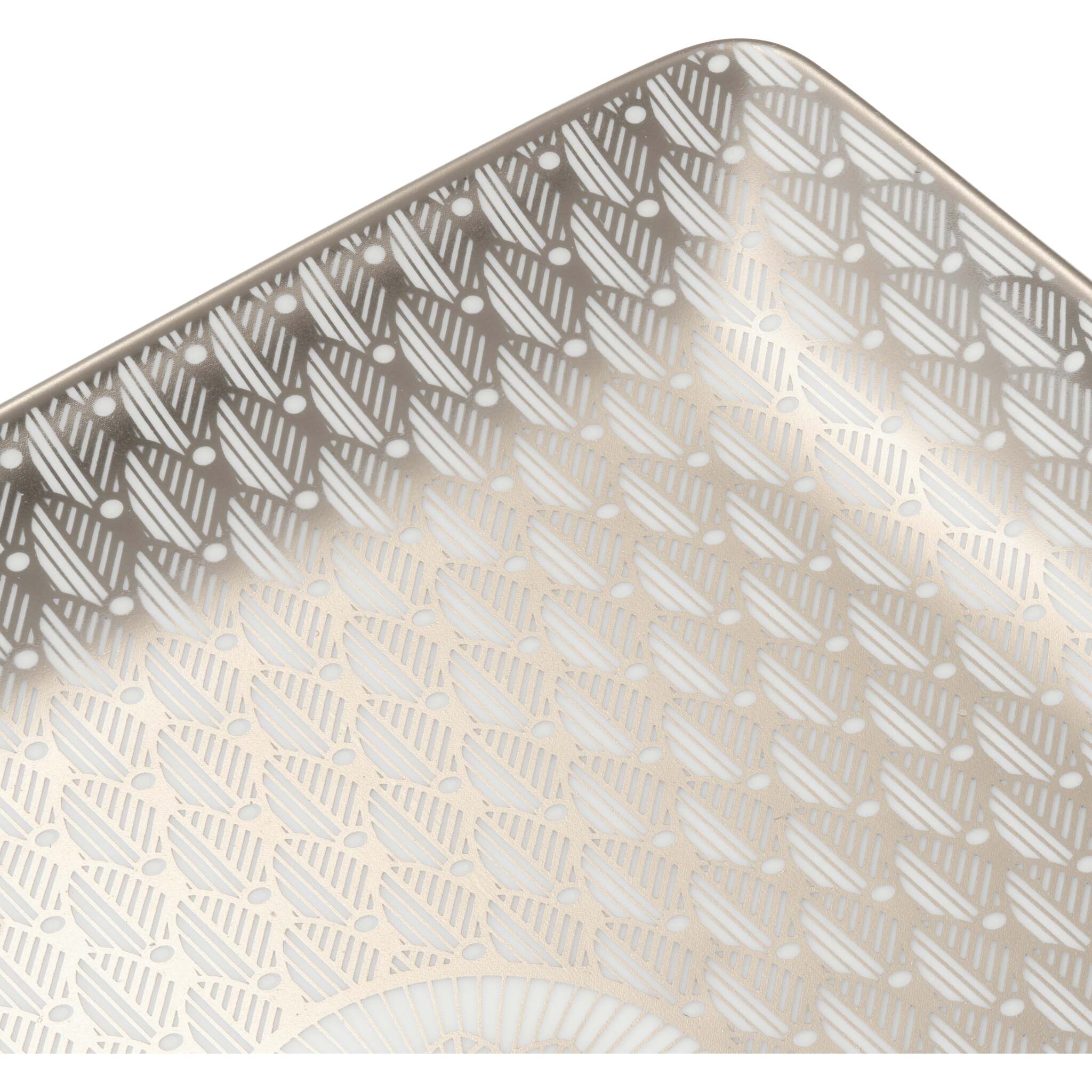 Christofle Platinum Finish Rectangular Porcelain Tray - 6.7 X 6 in — additional view