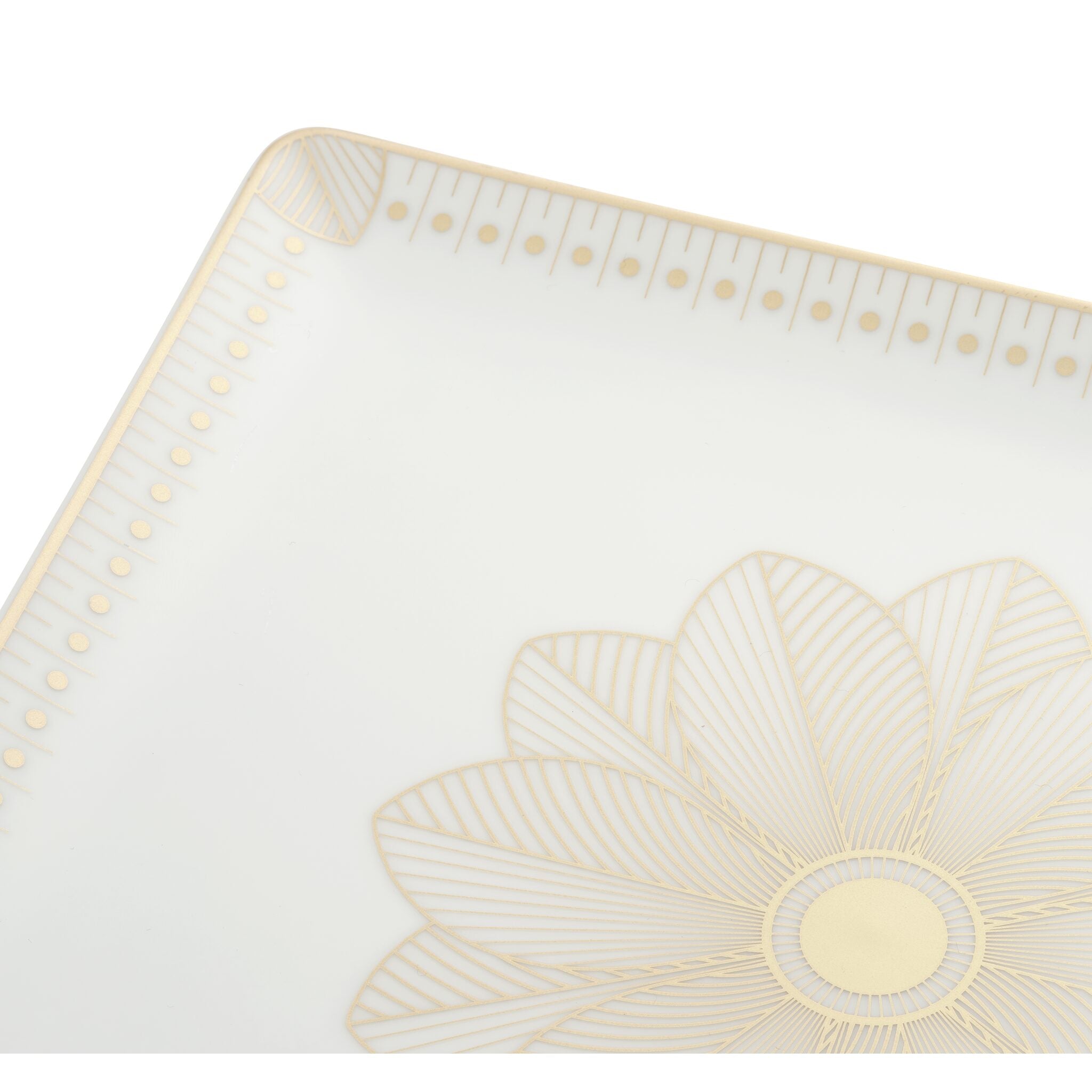 Christofle Malmaison Gold Finish Rectangular Porcelain Tray - 8.7 X 8 in — additional view