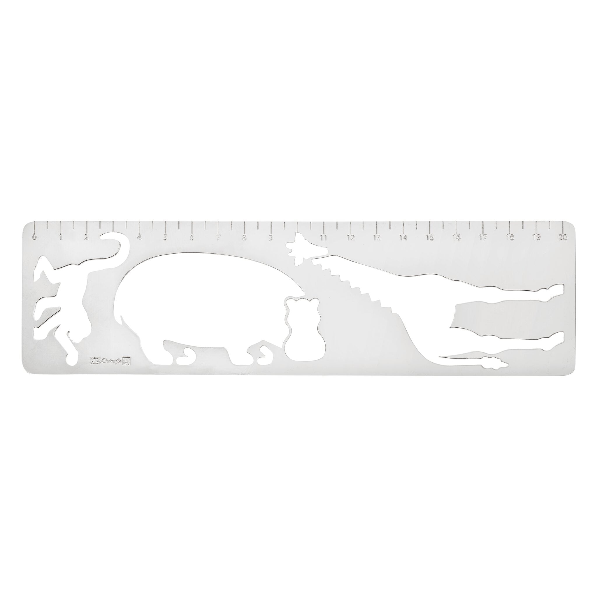 Christofle Savane Silver-Plated Ruler in silver-plate on a white background