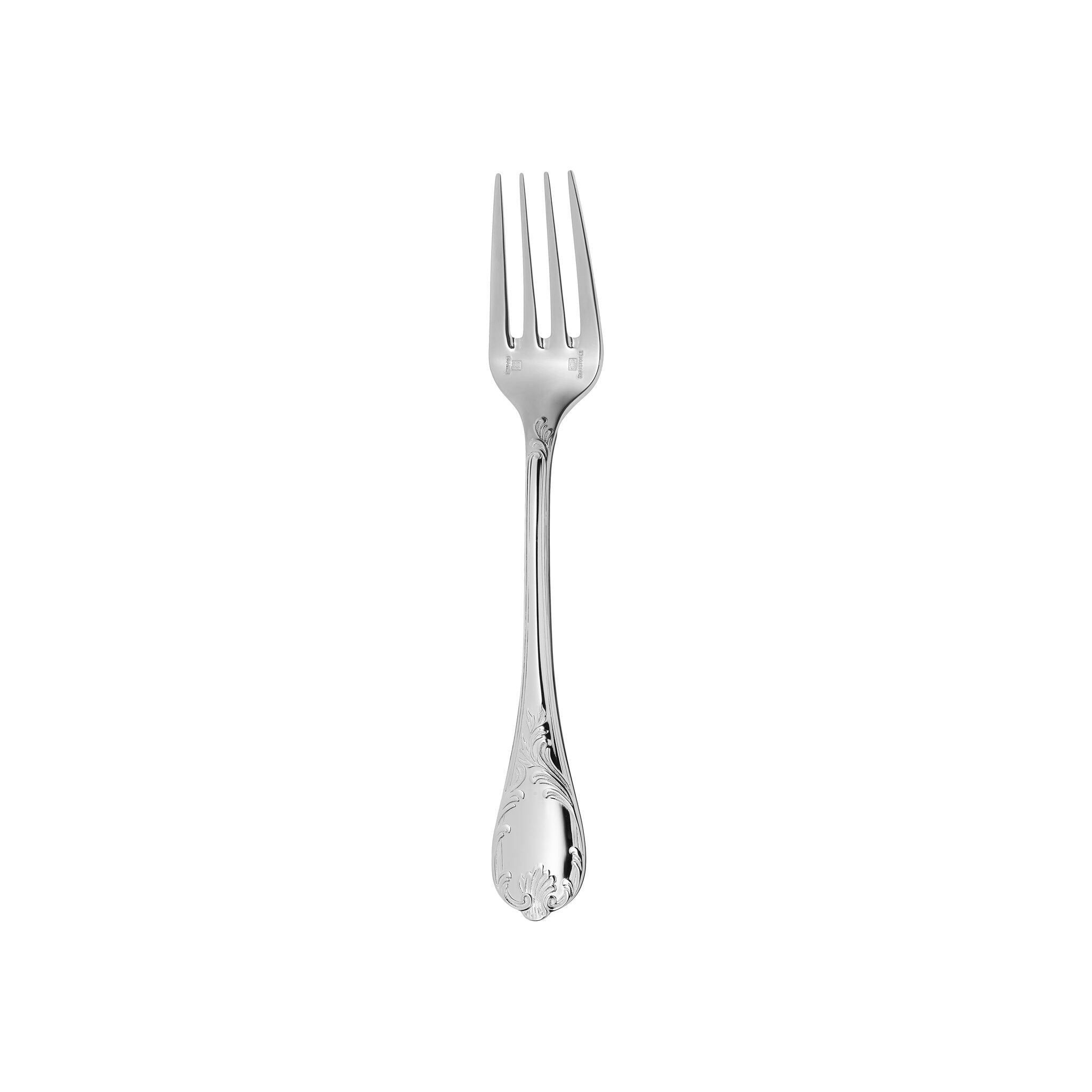 Christofle Marly Silver-Plated Salad Fork in silver-plate on a white background