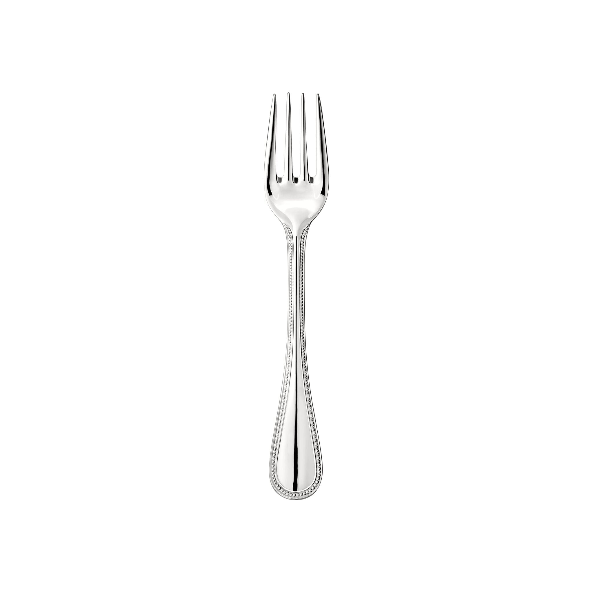 Christofle Stainless Steel Salad Fork in stainless steel on a white background