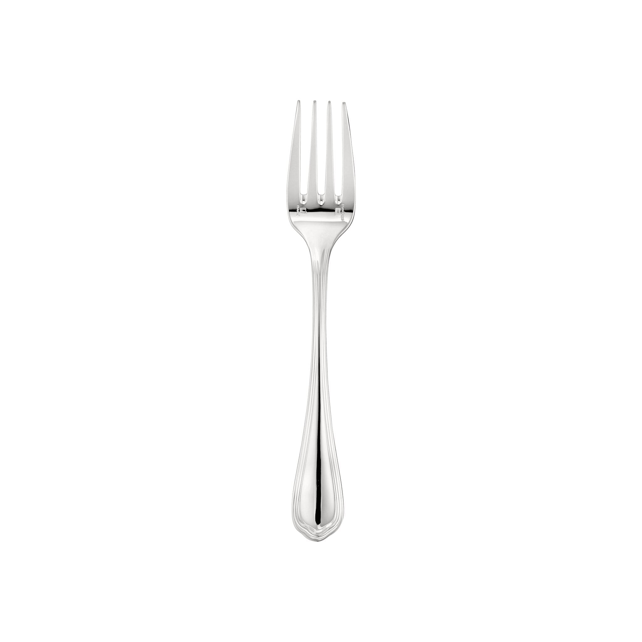Christofle Spatours Silver-Plated Salad Fork in silver-plate on a white background