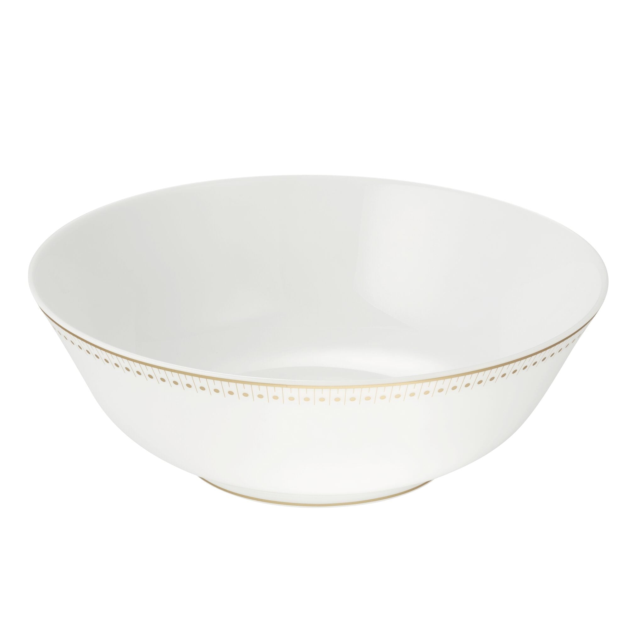 Christofle Malmaison Gold Finish Porcelain Salad Serving Bowl — additional view