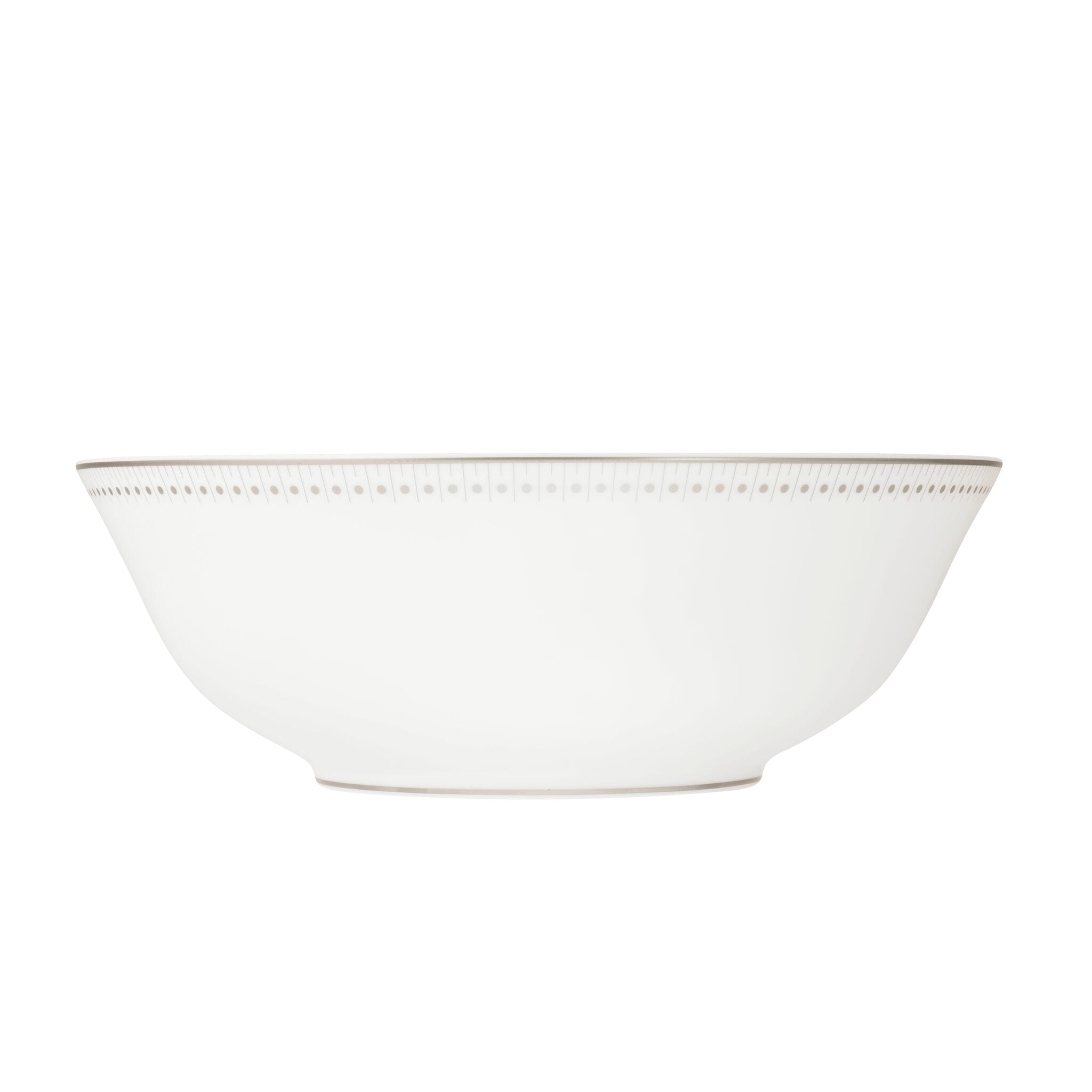 Christofle Malmaison Platinum Finish Porcelain Salad Serving Bowl — additional view
