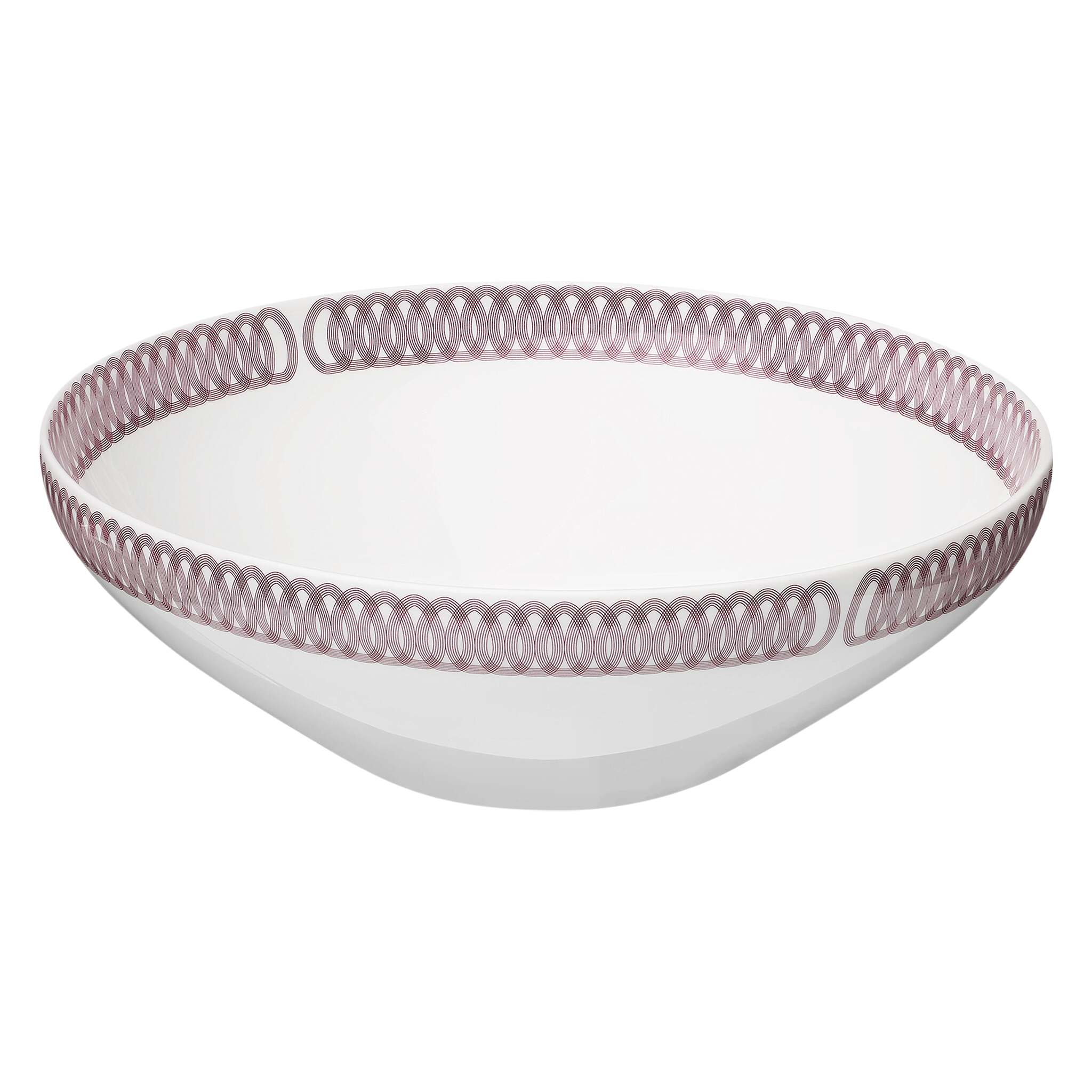 Christofle Porcelain Salad Bowl in porcelain on a white background