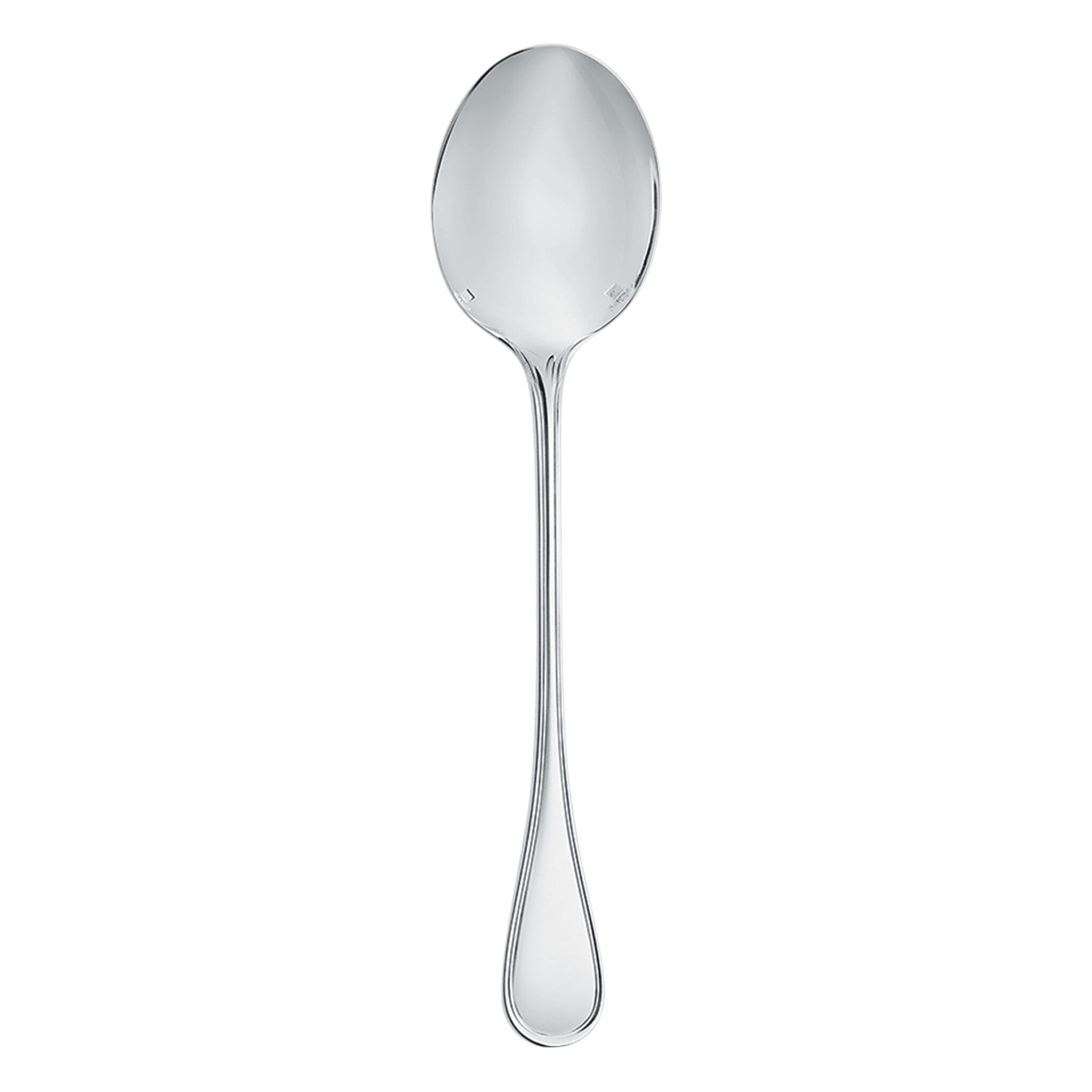 Christofle Albi Silver-Plated Salad Serving Spoon in silver-plate on a white background