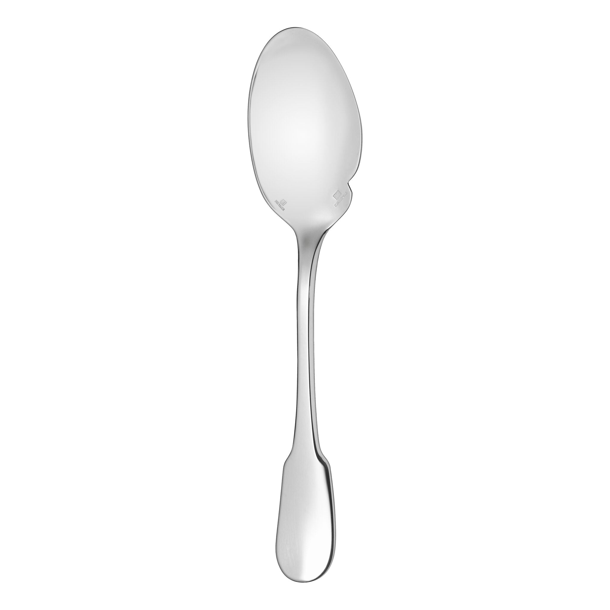 Christofle Cluny Silver-Plated Sauce Spoon in silver-plate on a white background