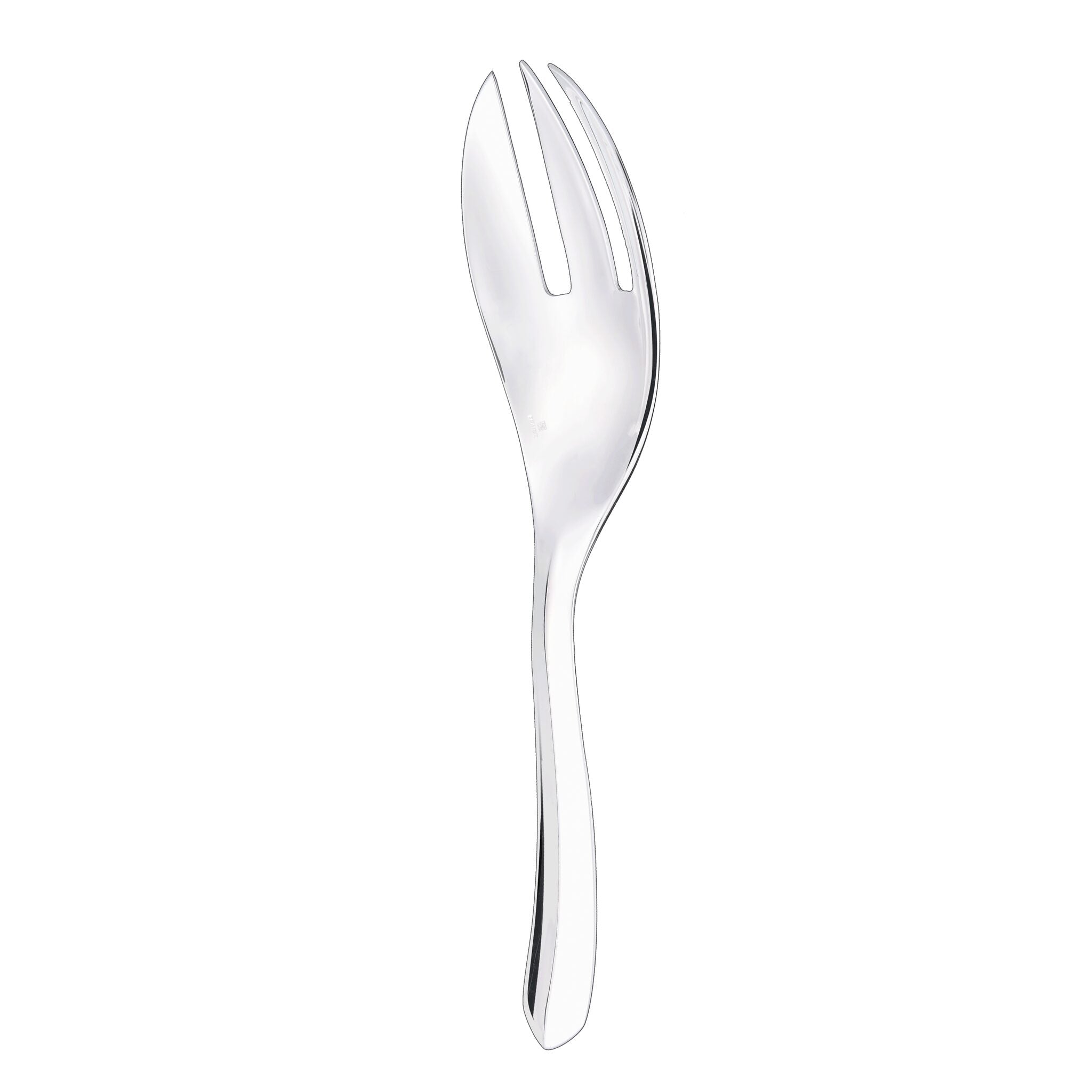 Christofle Serving Fork Infini Silver Plated in silver-plate on a white background