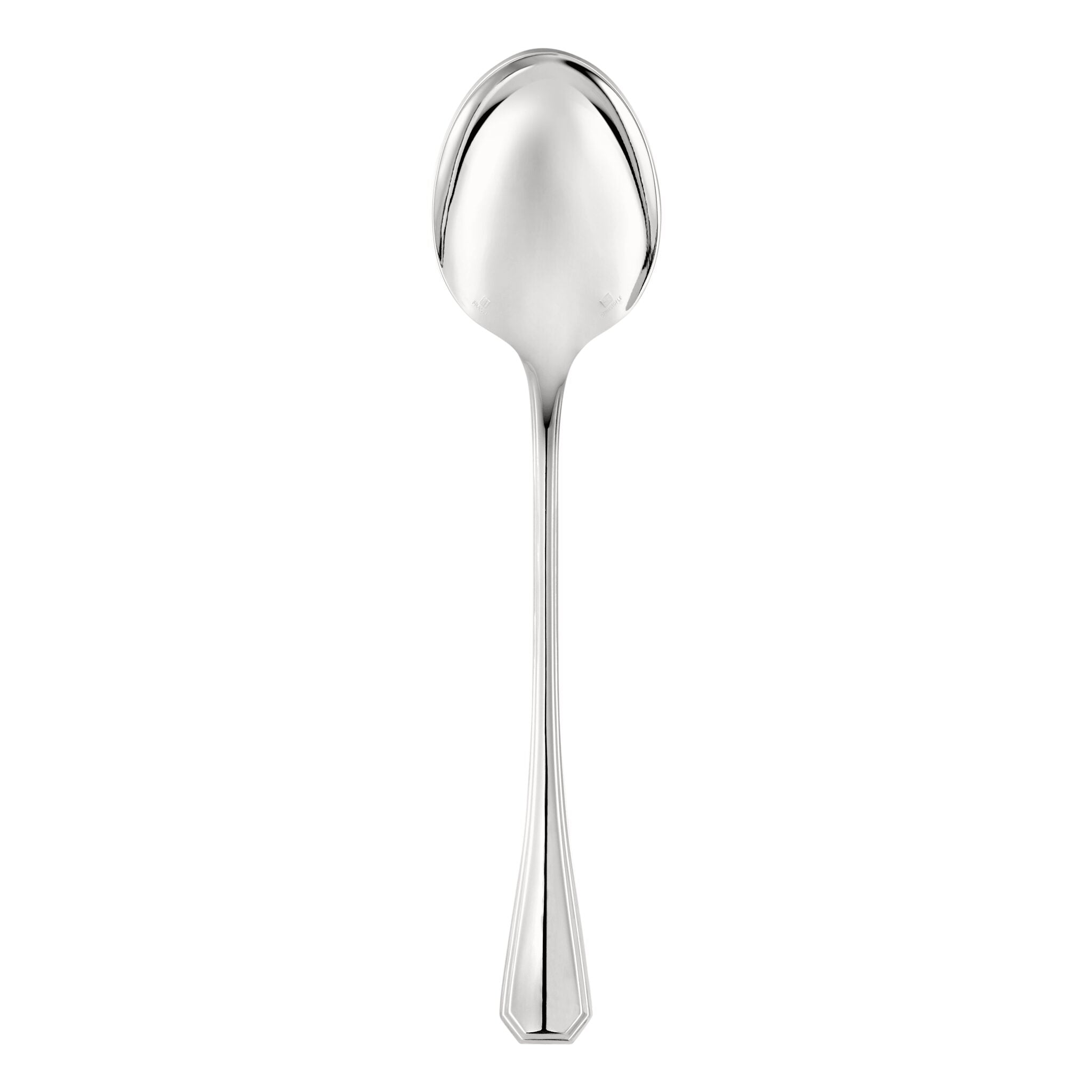 Christofle America Silver-Plated Serving Spoon in silver-plate on a white background
