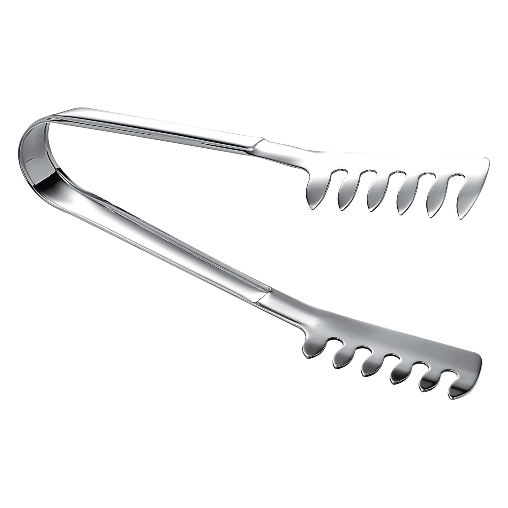 Christofle Uni Silver-Plated Serving Tongs in silver-plate on a white background