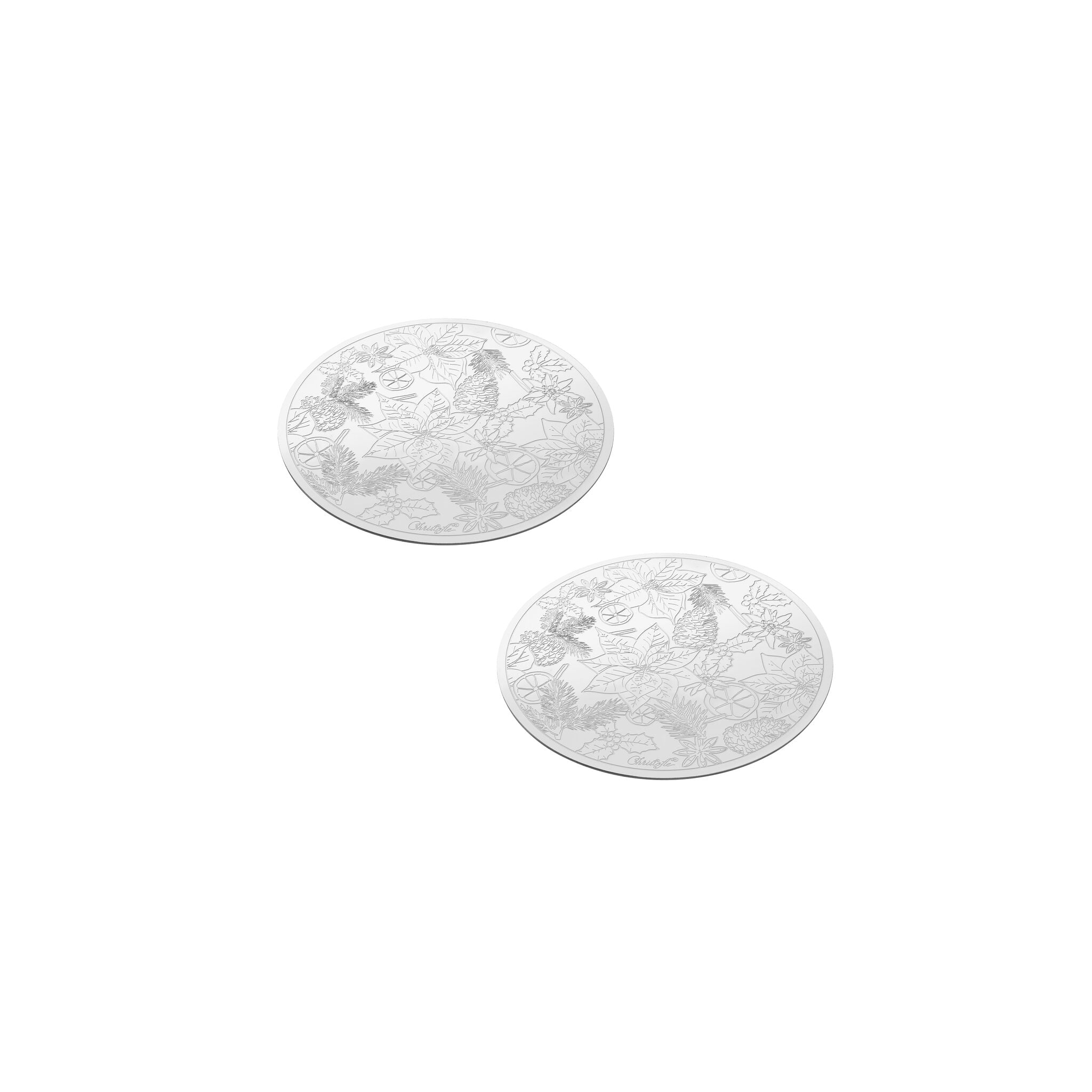 Christofle Stainless Steel Glass Coaster Set — additional view