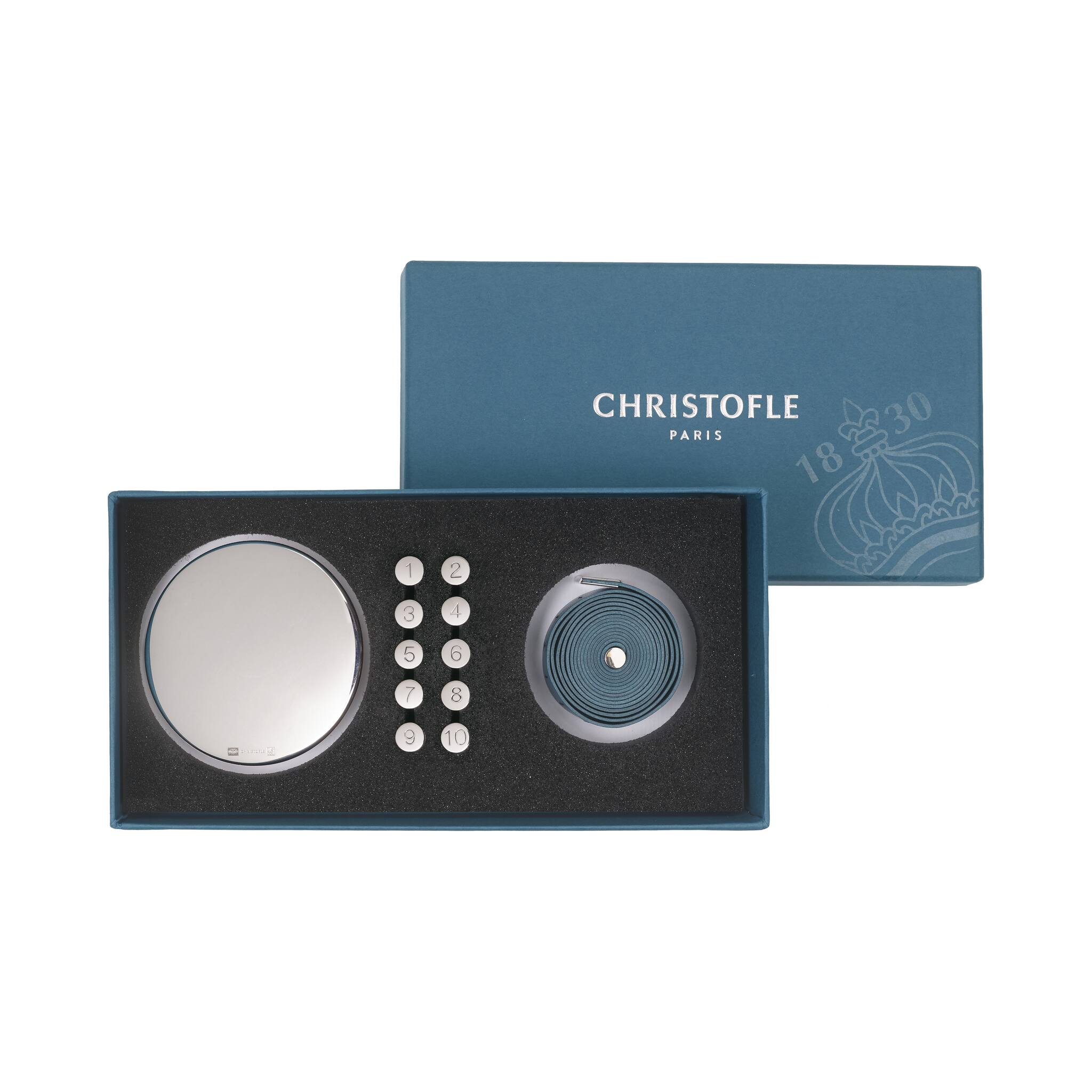 Christofle Silver Plated Measuring Rod with Veal Italian Leather — additional view