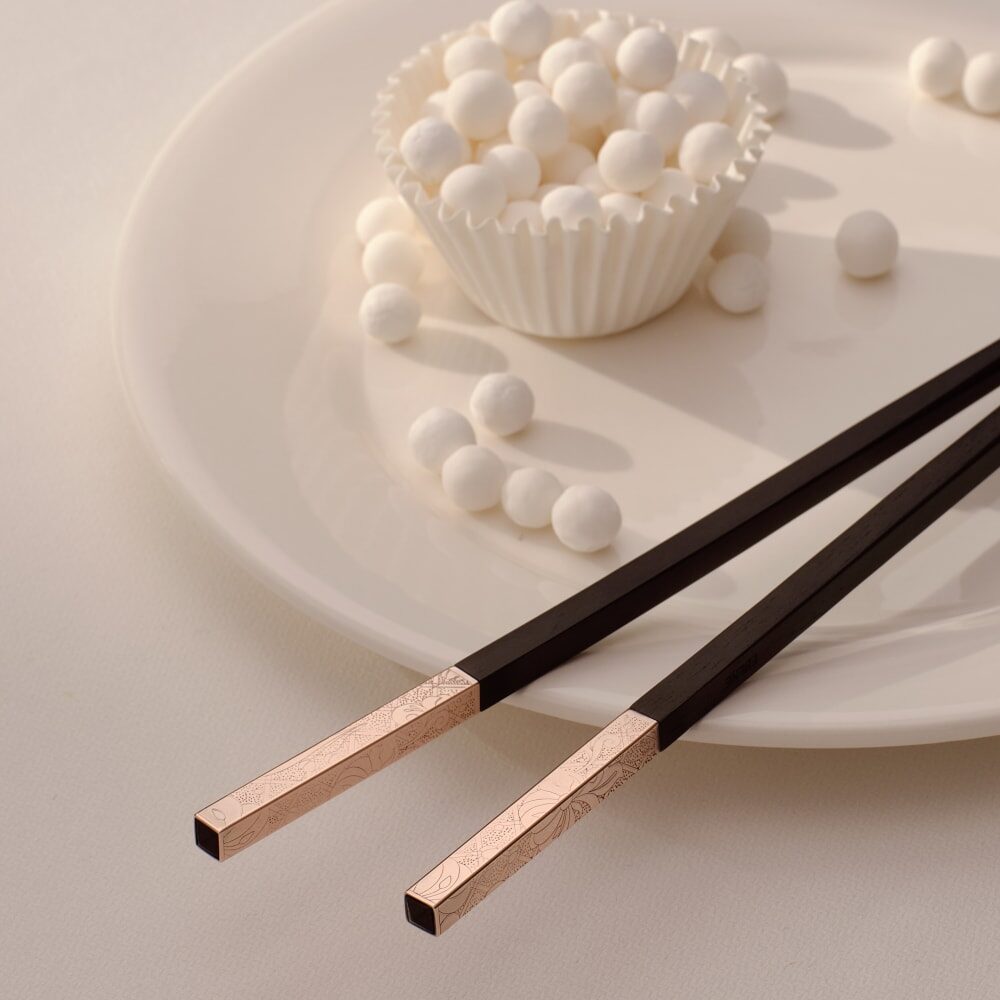 Christofle Jardin d'Eden Rose Gold Chinese Chopsticks โ additional view