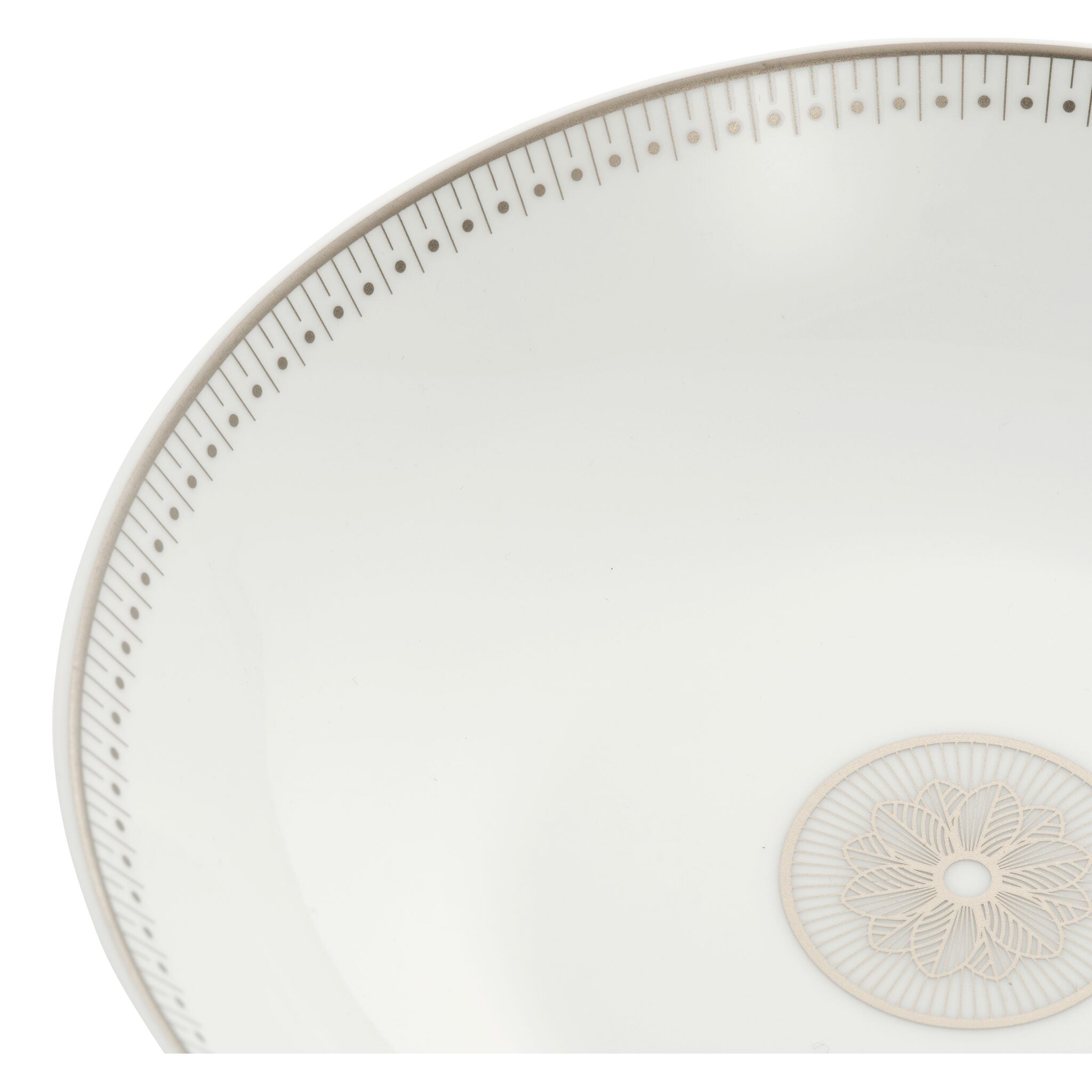 Christofle Malmaison Porcelain Soup Cereal Bowl Platinum Finish β additional view