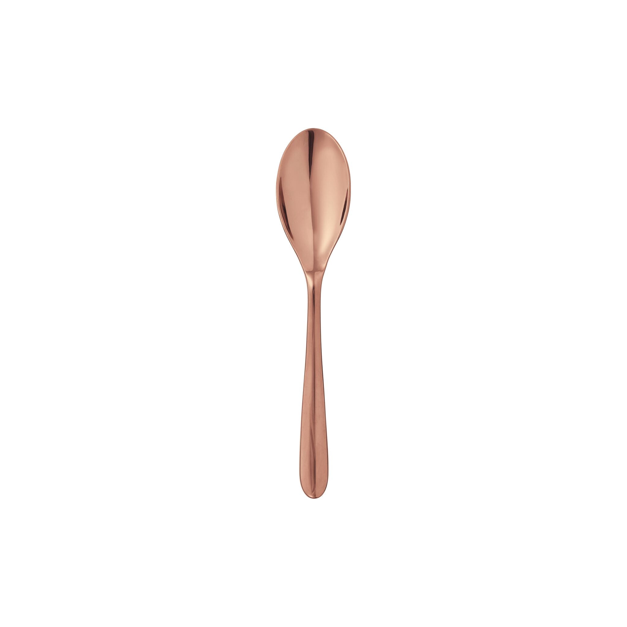 Christofle L'Ame de Christofle Copper Stainless Steel Coffee Spoon in stainless steel on a white background