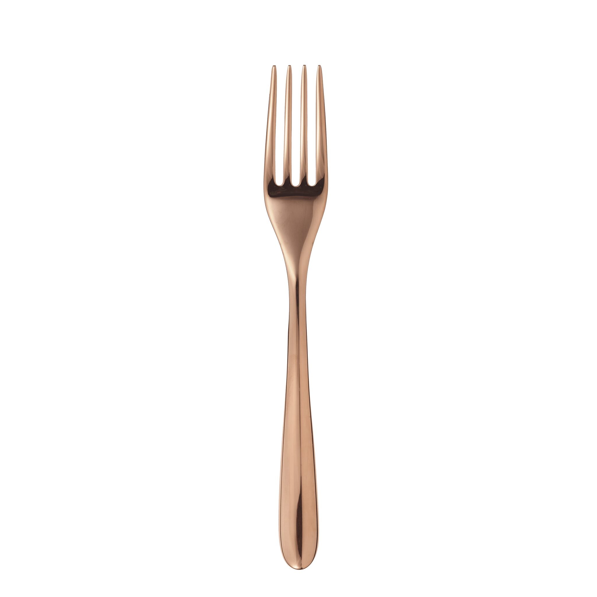 Christofle L'Ame de Christofle Stainless Steel Table Fork - Copper Colour in stainless steel on a white background
