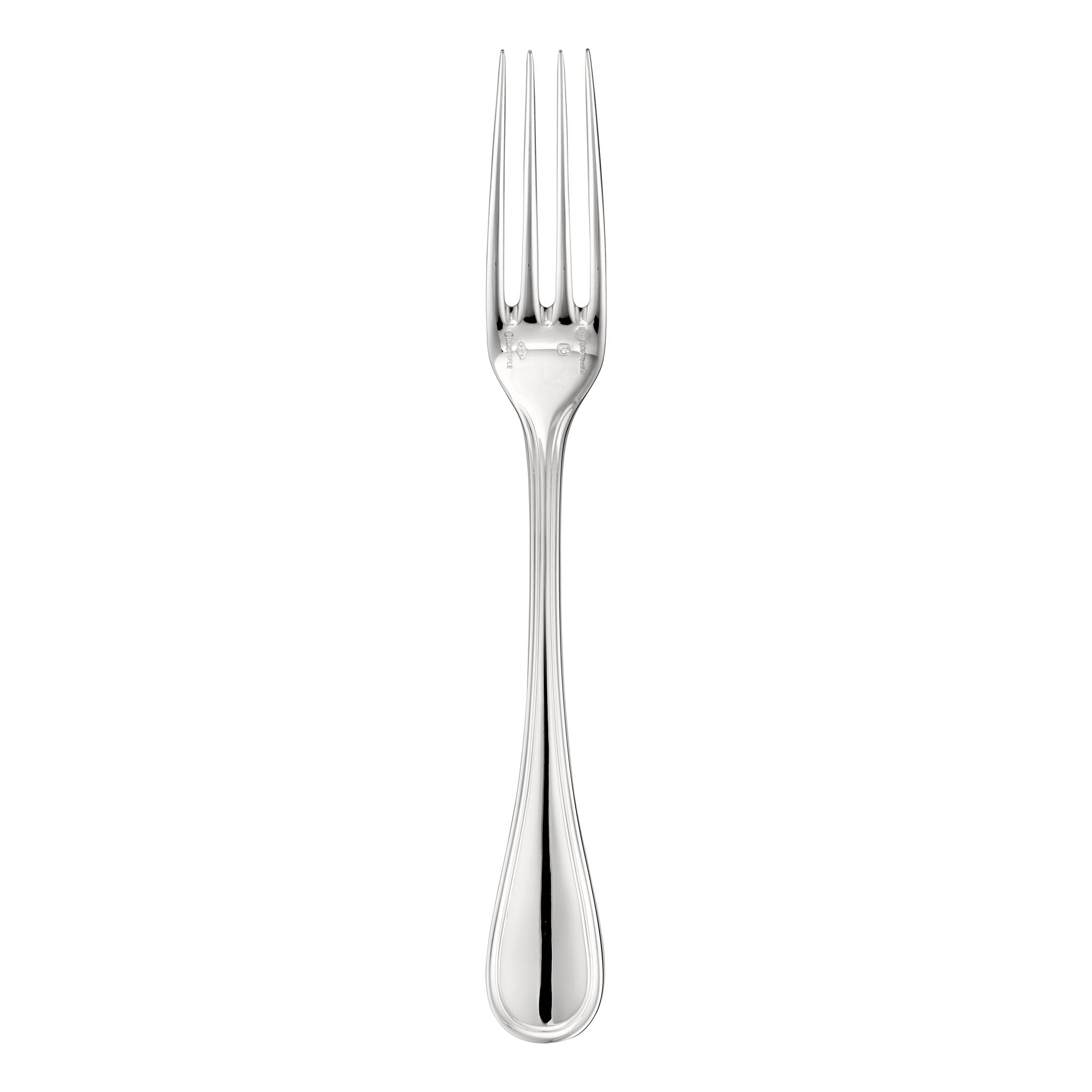 Christofle Albi Sterling Silver Standard Luncheon Fork in sterling silver on a white background