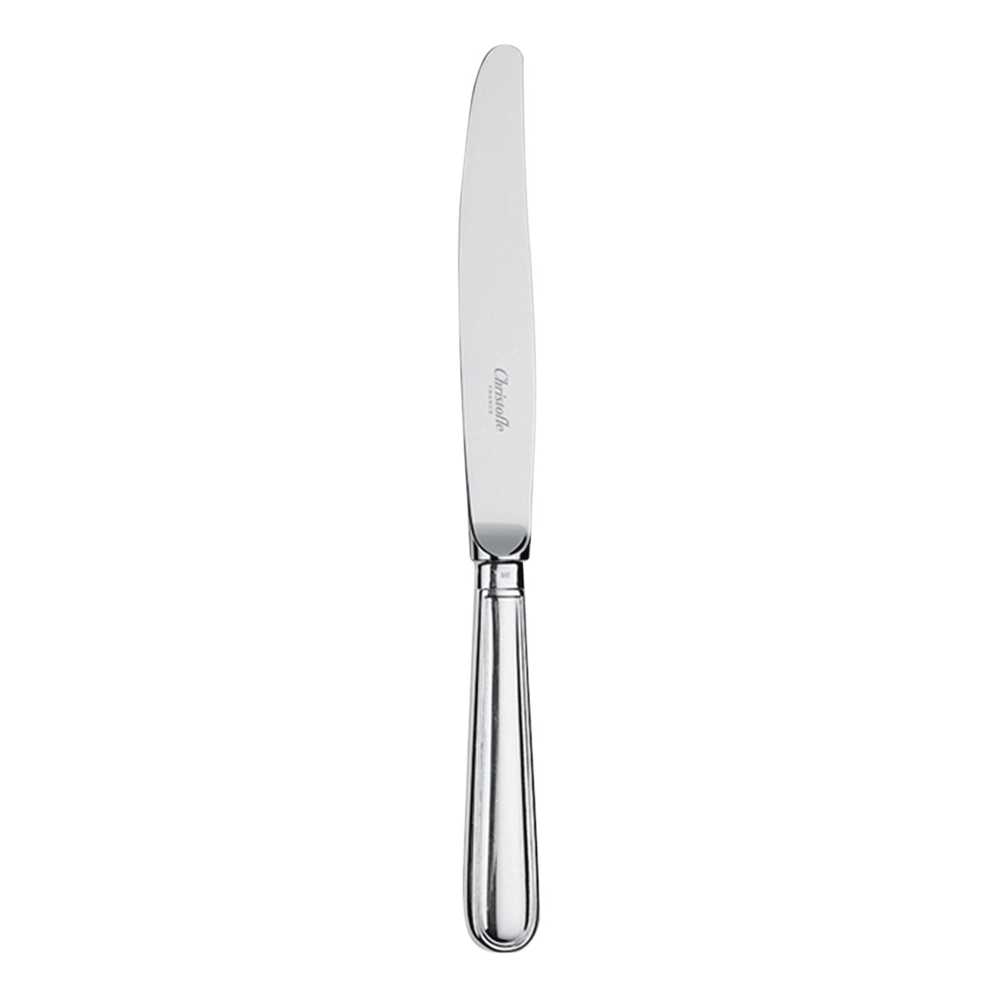 Christofle Albi Silver-Plated Standard Luncheon Knife in silver-plate on a white background