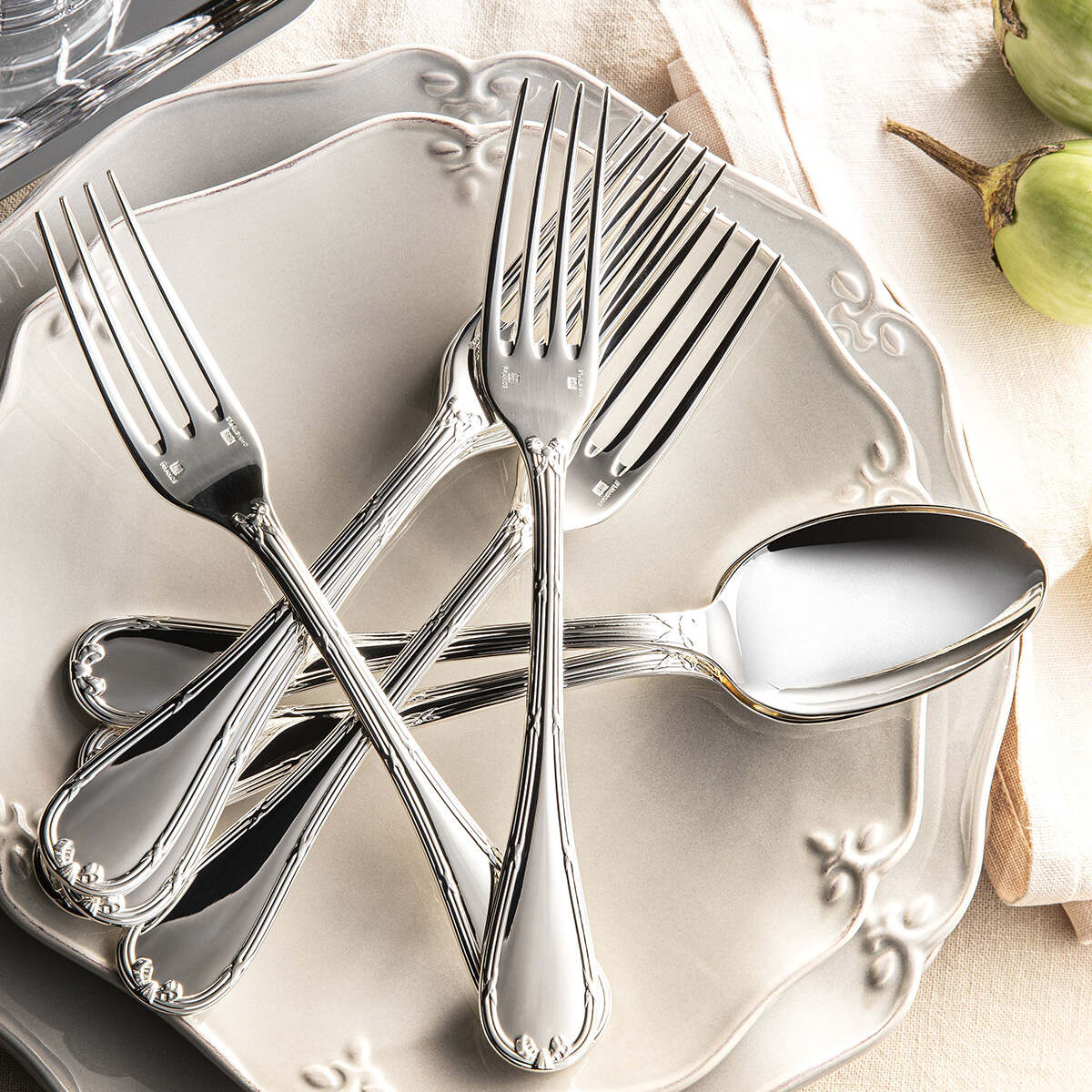 Christofle Rubans Silver-Plated Luncheon Knife — additional view