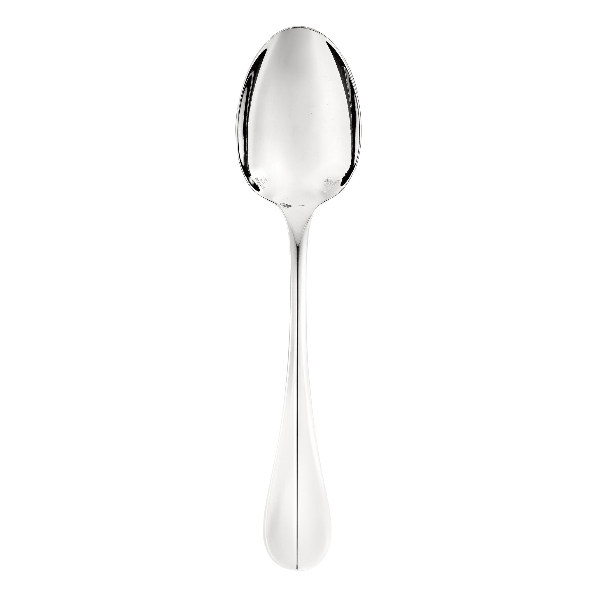 Christofle Fidelio Silver-Plated Soup Spoon in silver-plate on a white background