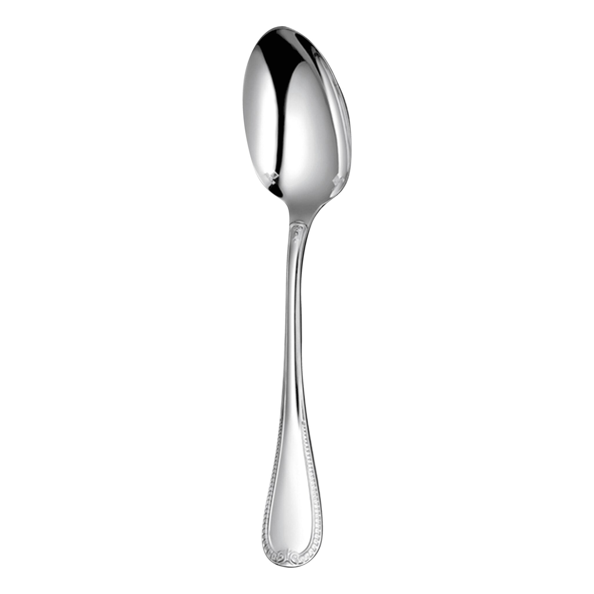 Christofle Malmaison Silver-Plated Standard Soup Spoon in silver-plate on a white background