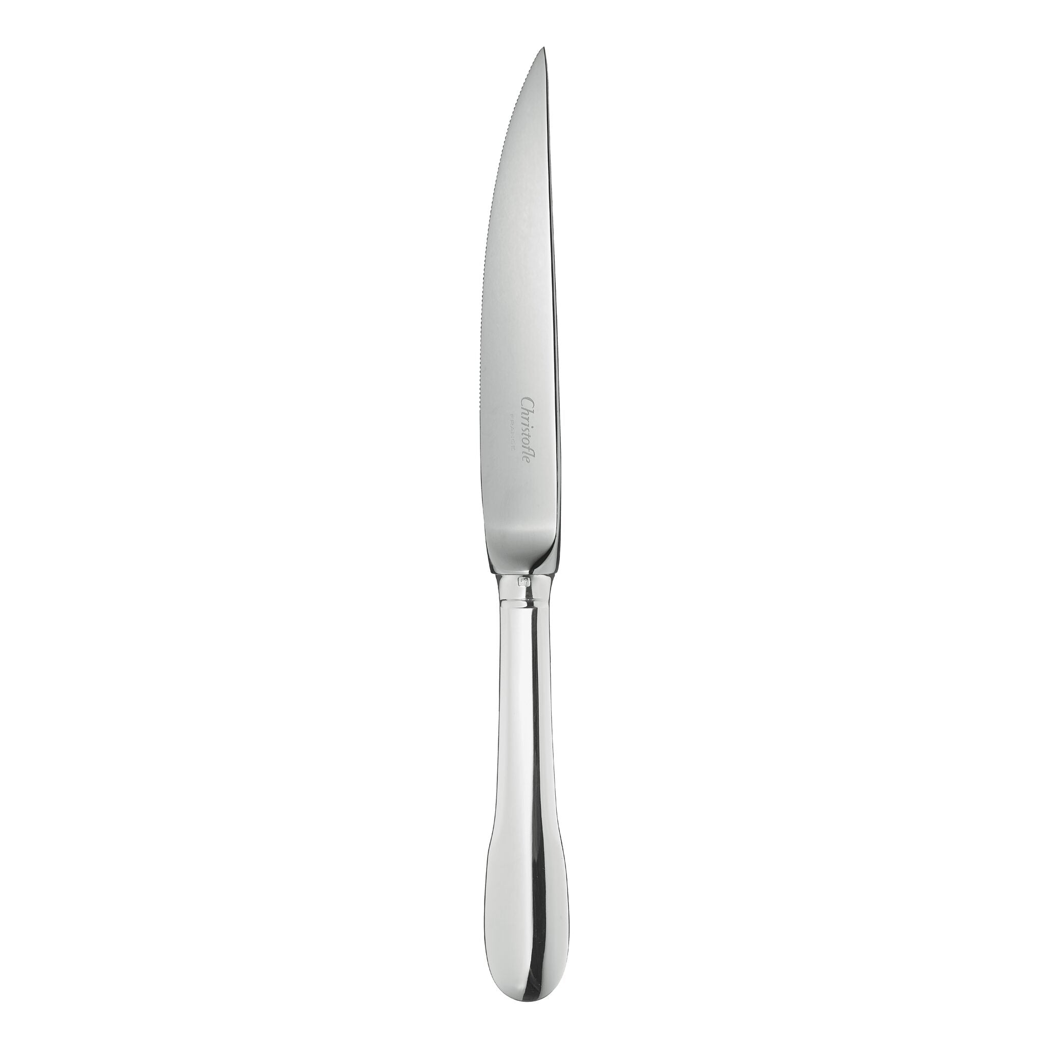 Christofle Cluny Silver-Plated Steak Knife in silver-plate on a white background