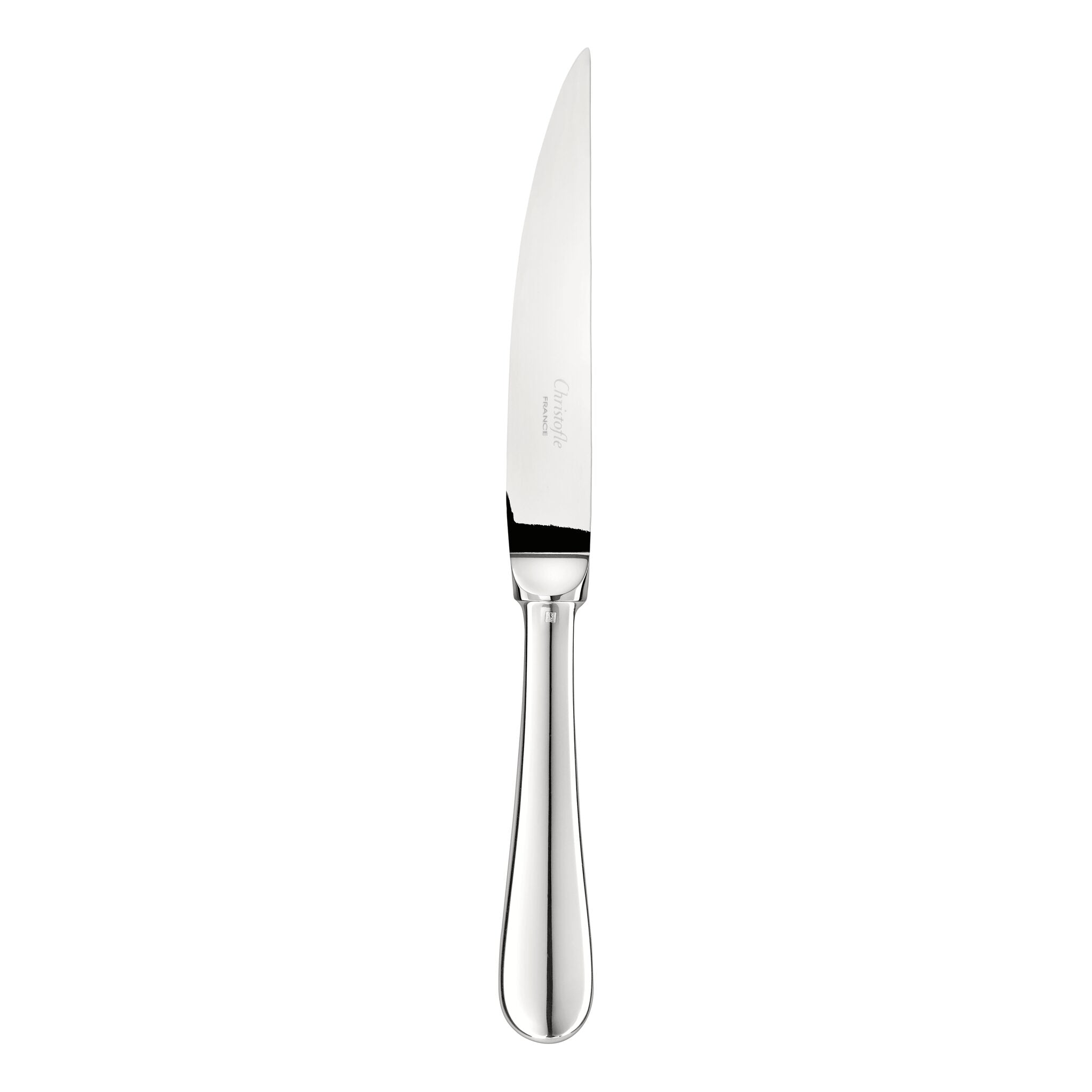 Christofle Fidelio Silver-Plated Steak Knife in silver-plate on a white background
