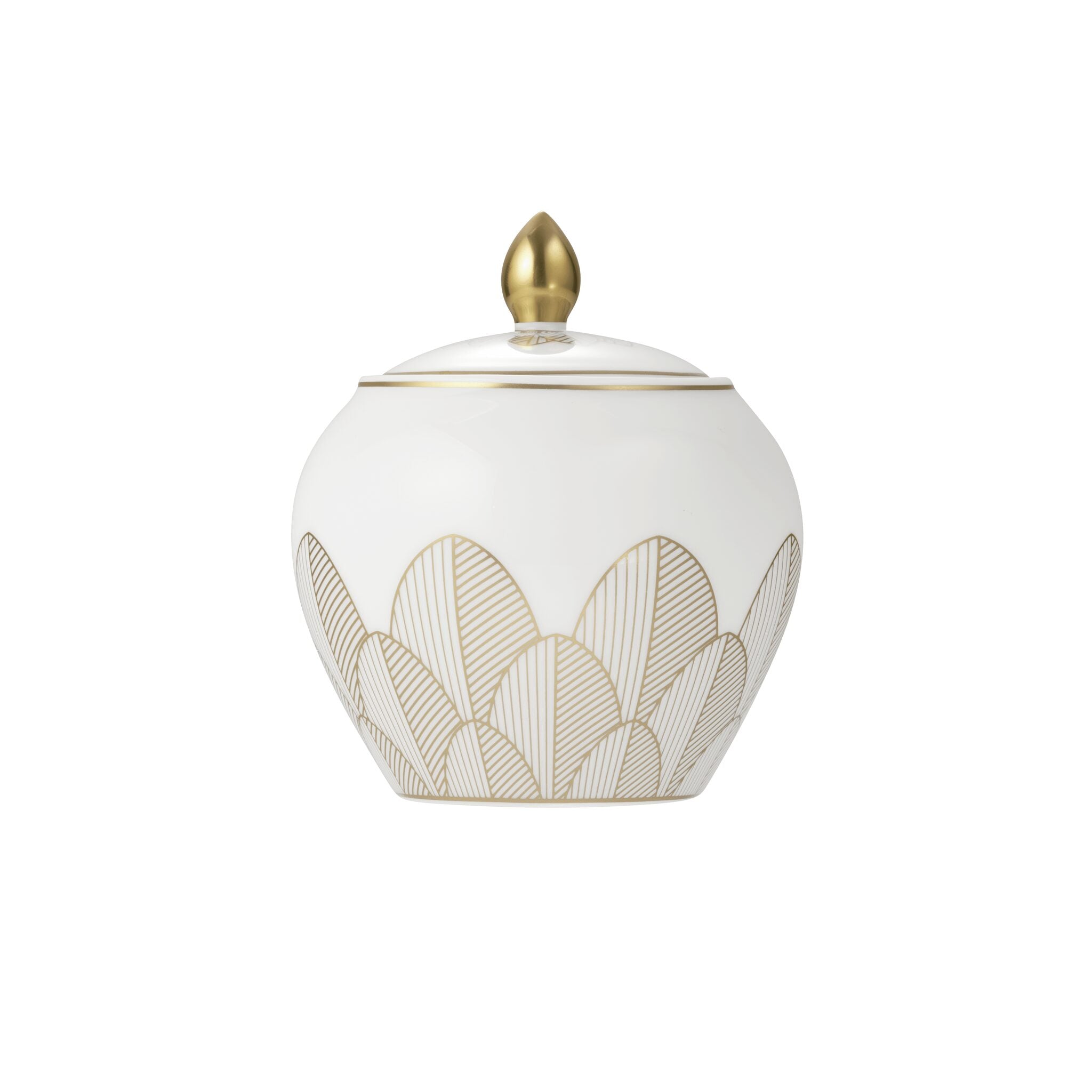 Christofle Malmaison Gold Finish Porcelain Sugar Bowl — additional view