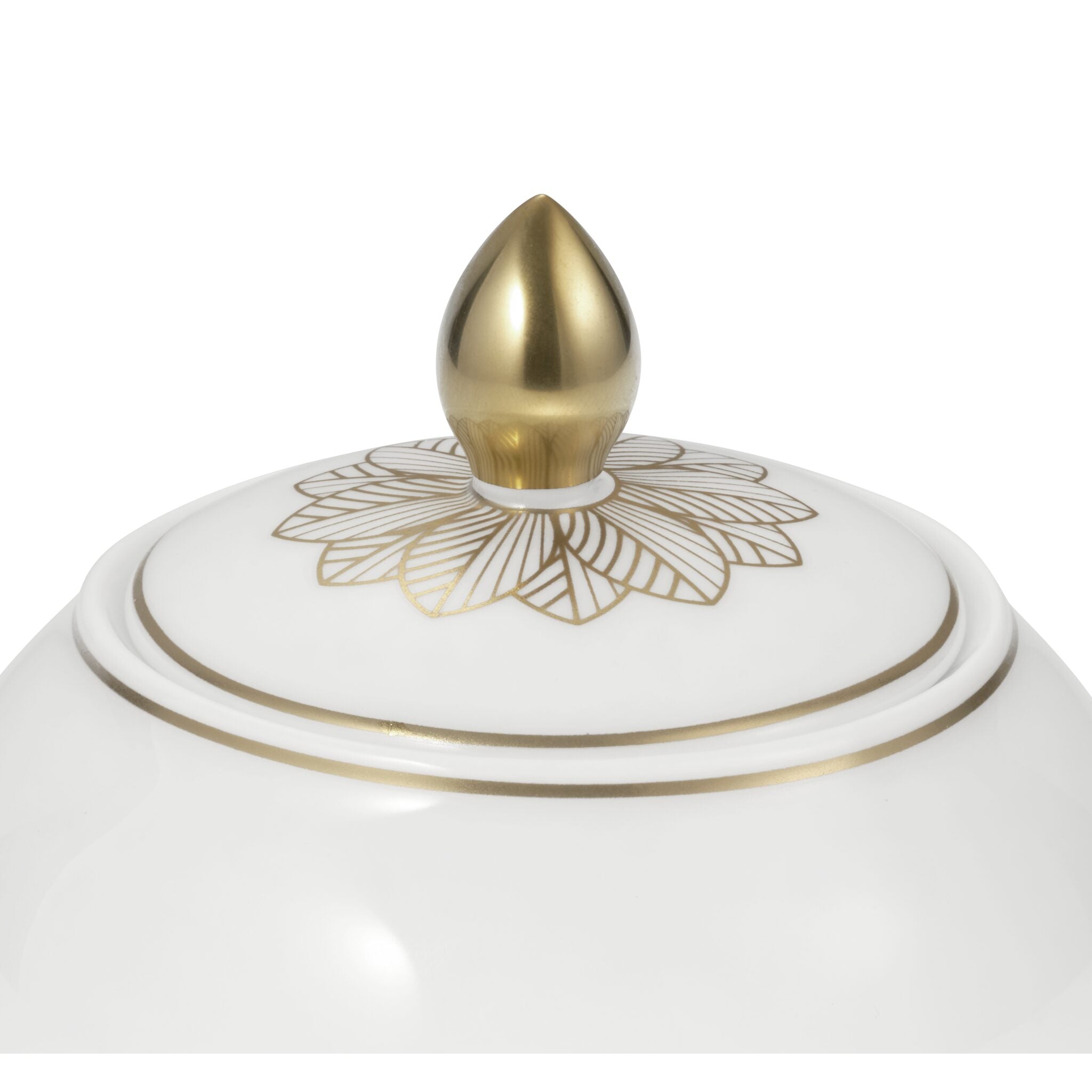 Christofle Malmaison Gold Finish Porcelain Sugar Bowl — additional view