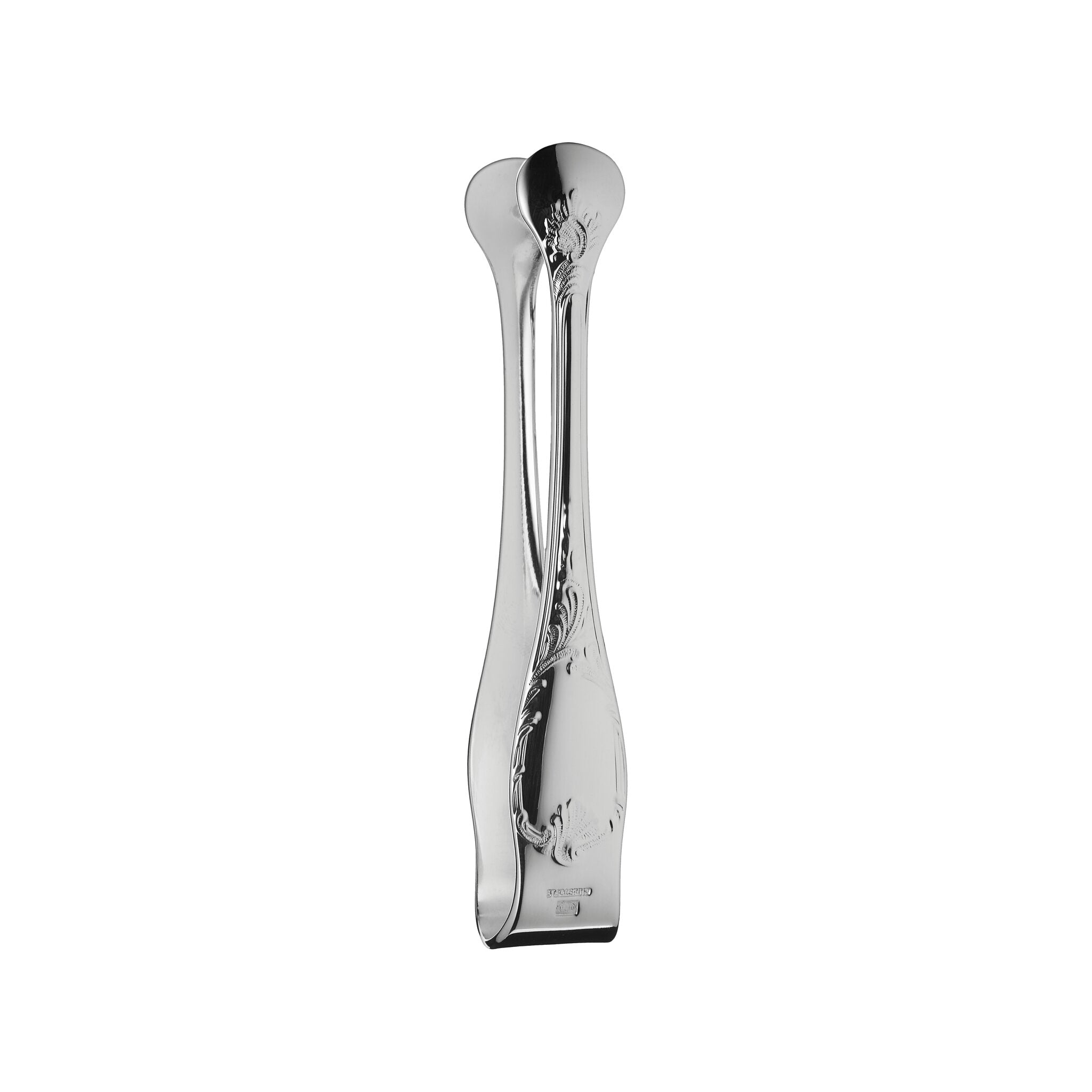 Christofle Marly Silver-Plated Sugar Tongs in silver-plate on a white background