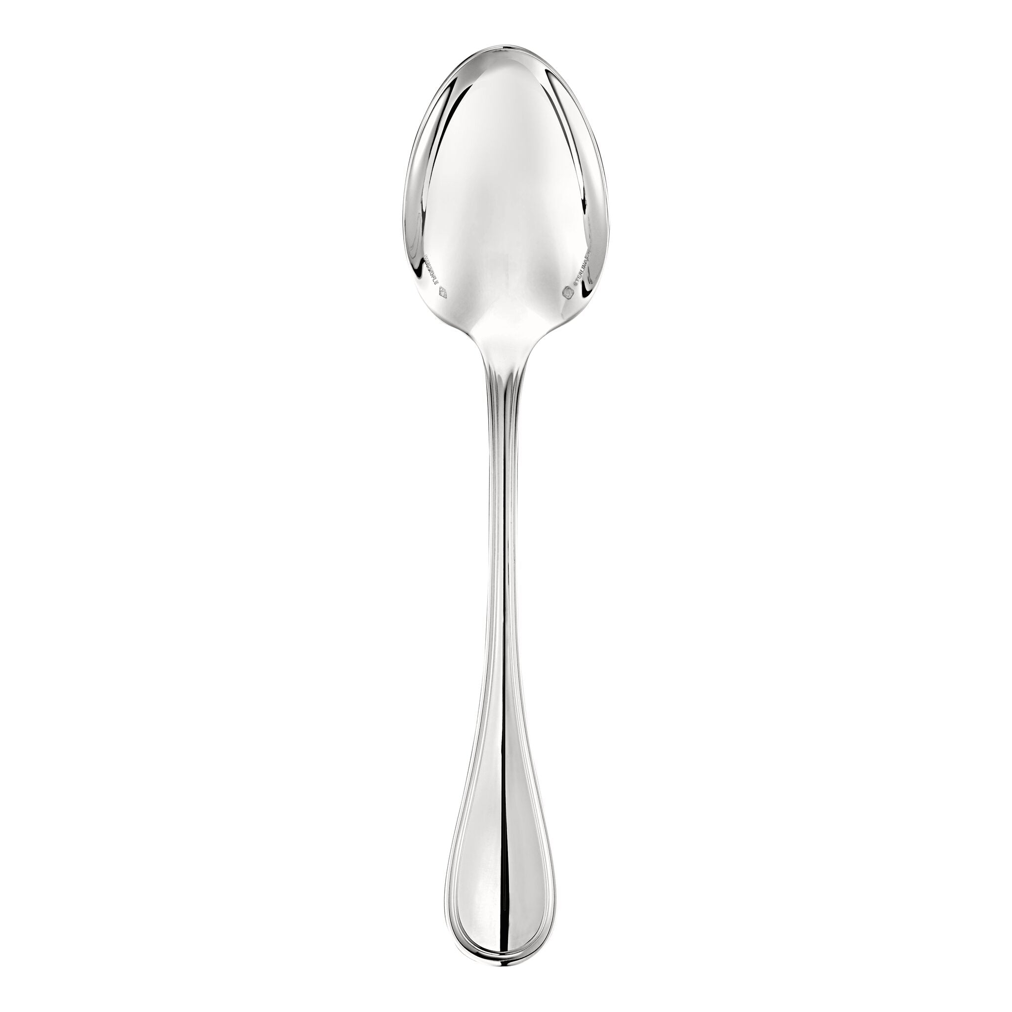 Christofle Albi Sterling Silver Table Spoon in sterling silver on a white background