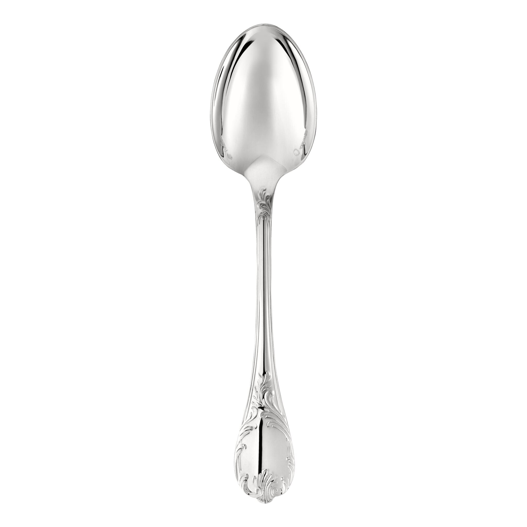 Christofle Marly Sterling Silver Table Spoon in sterling silver on a white background