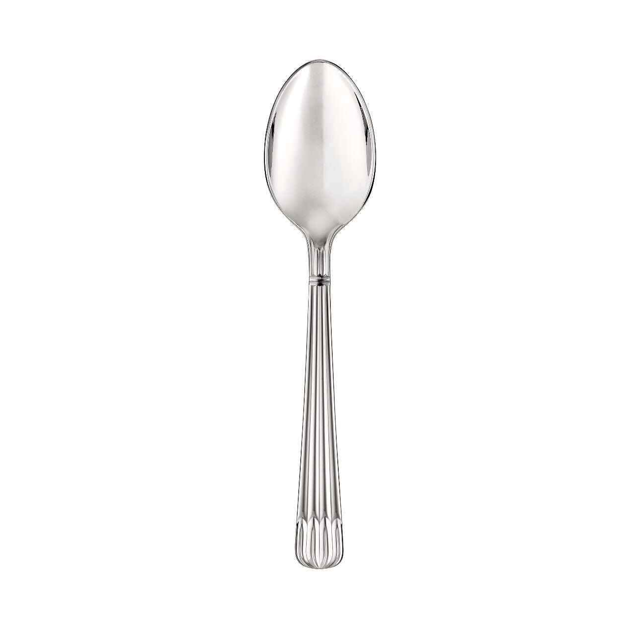 Christofle Osiris Stainless Steel Tablespoon in stainless steel on a white background