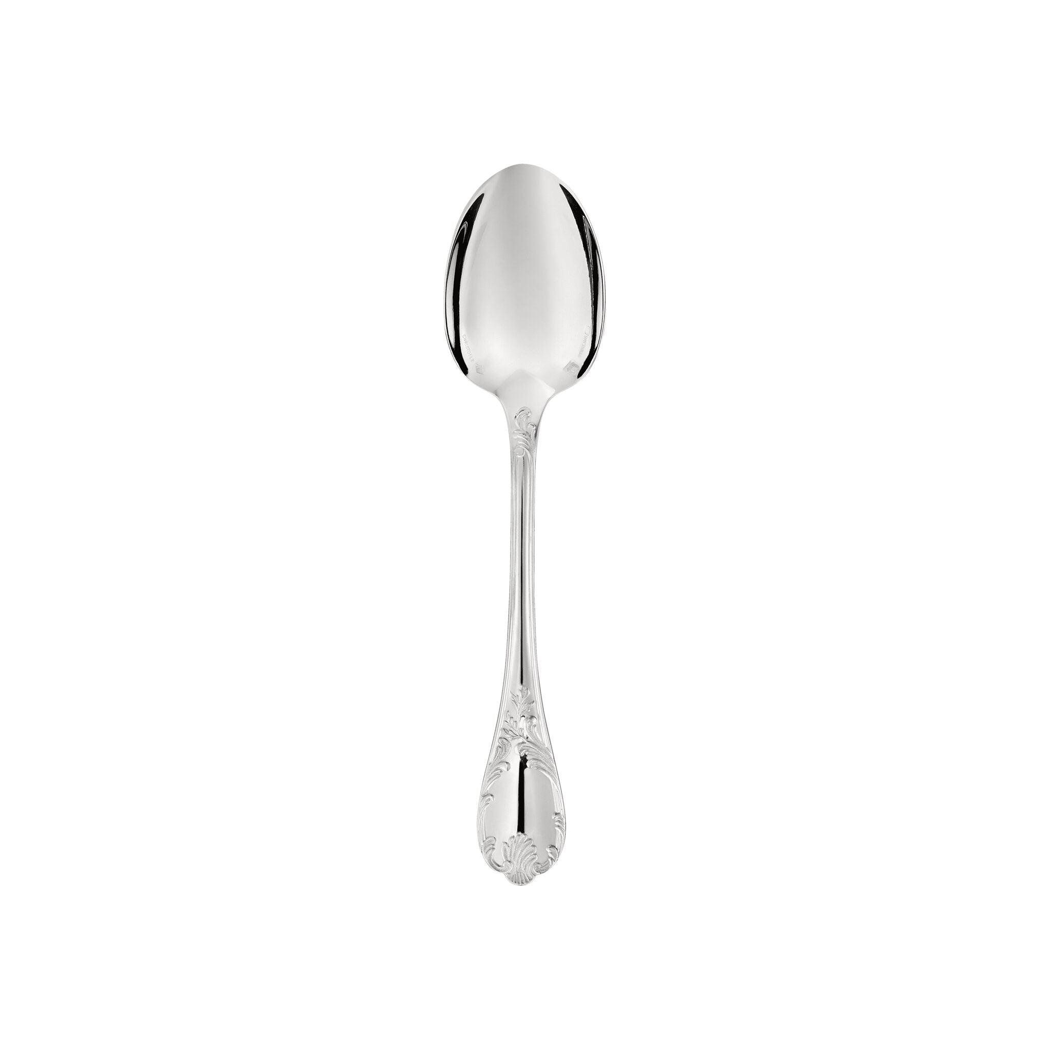 Christofle Marly Sterling Silver Teaspoon in sterling silver on a white background