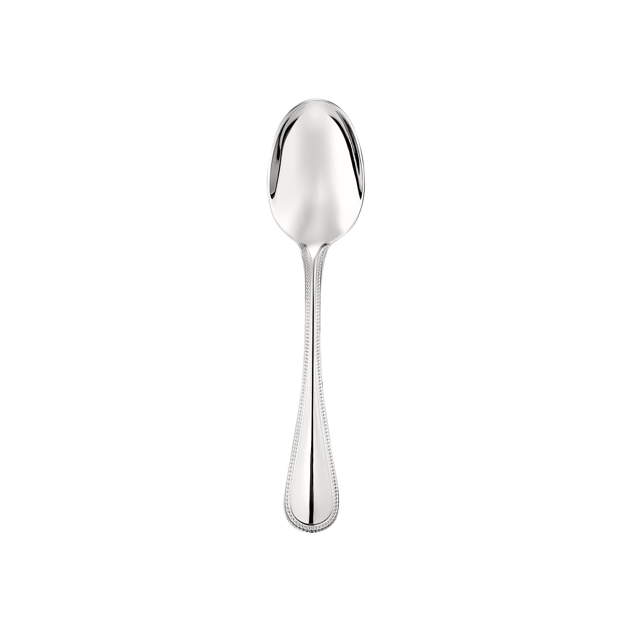 Christofle Stainless Steel Tea Spoon in stainless steel on a white background