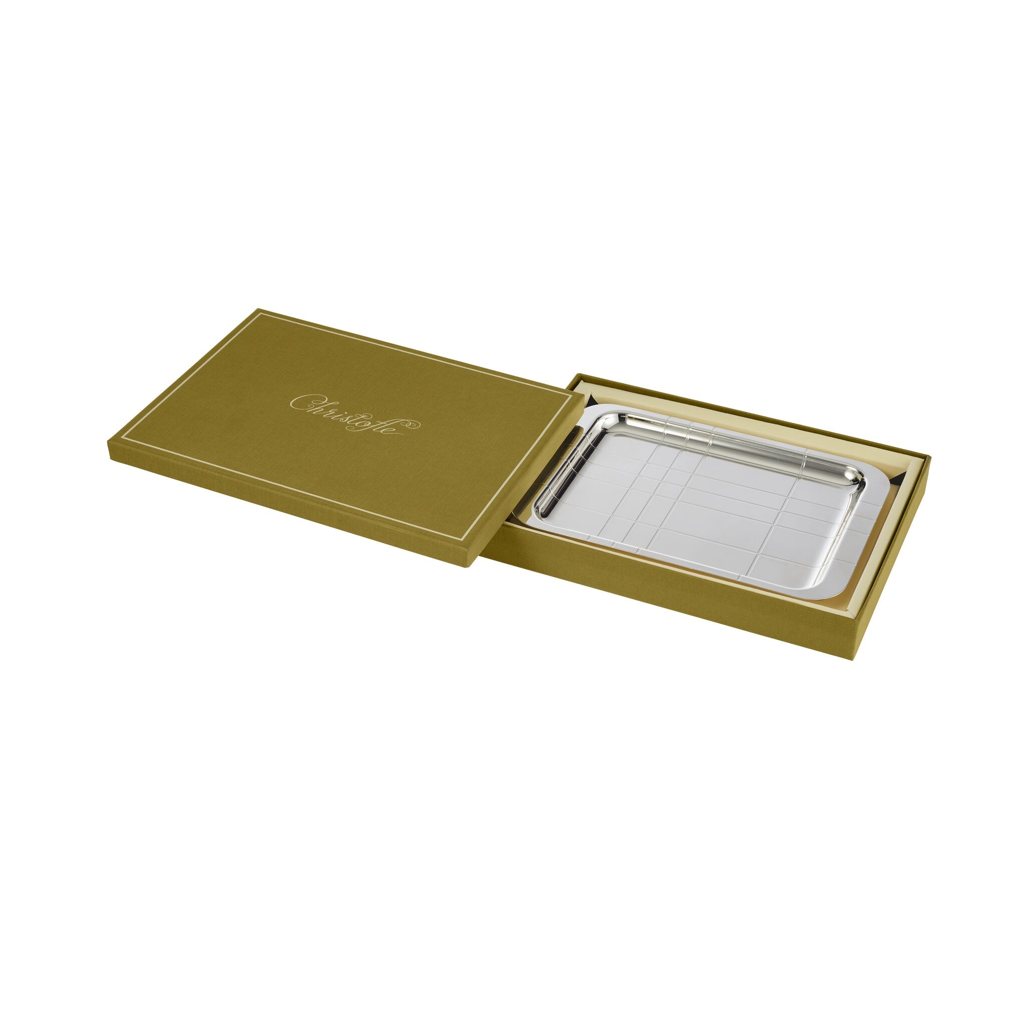 Christofle Graphik Silver-Plated Rectangular Tray - 8 X 6 in — additional view