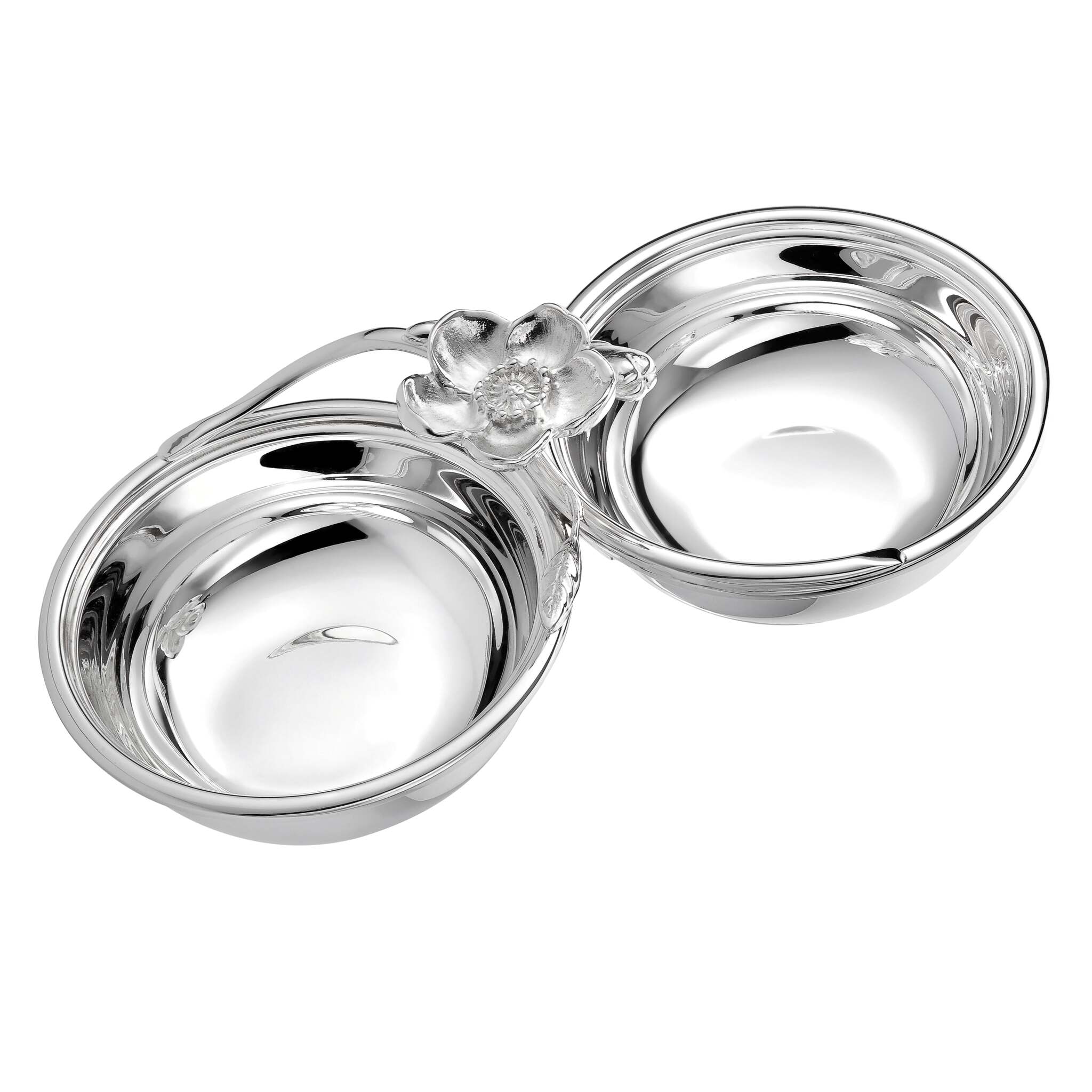 Christofle Anémone Silver-Plated Dual Bowl Serving Dish — additional view