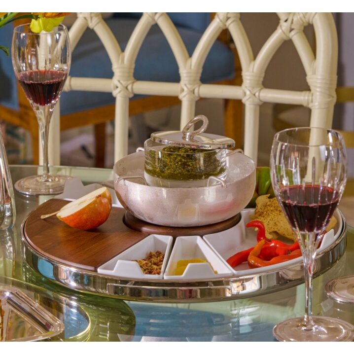 Christofle Vertigo Large Silver-Plated Caviar Serving Set, view 2