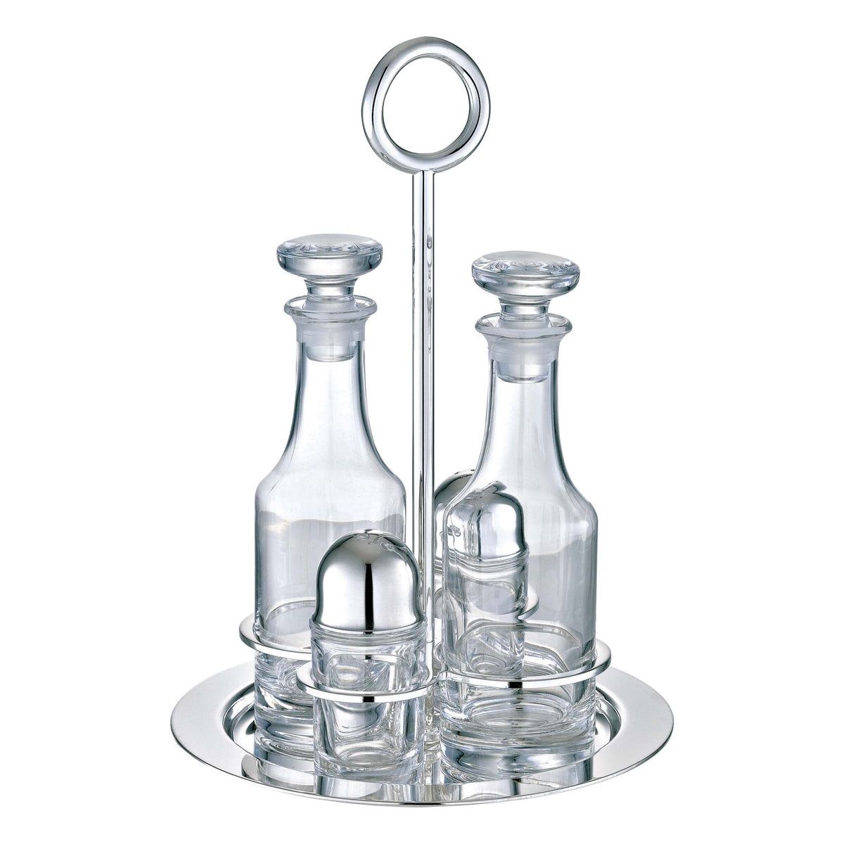 Christofle Vertigo Silver-Plated Oil and Vinegar Cruet Set with Stand, view 2