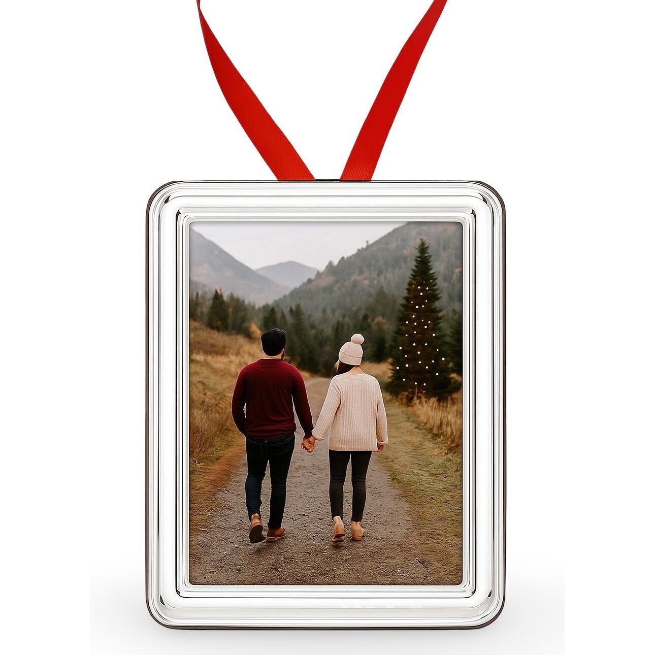 Cunill Addison Sterling Silver 2.5"x3.5" Ornament Frame, sterling silver picture frame, on a white background