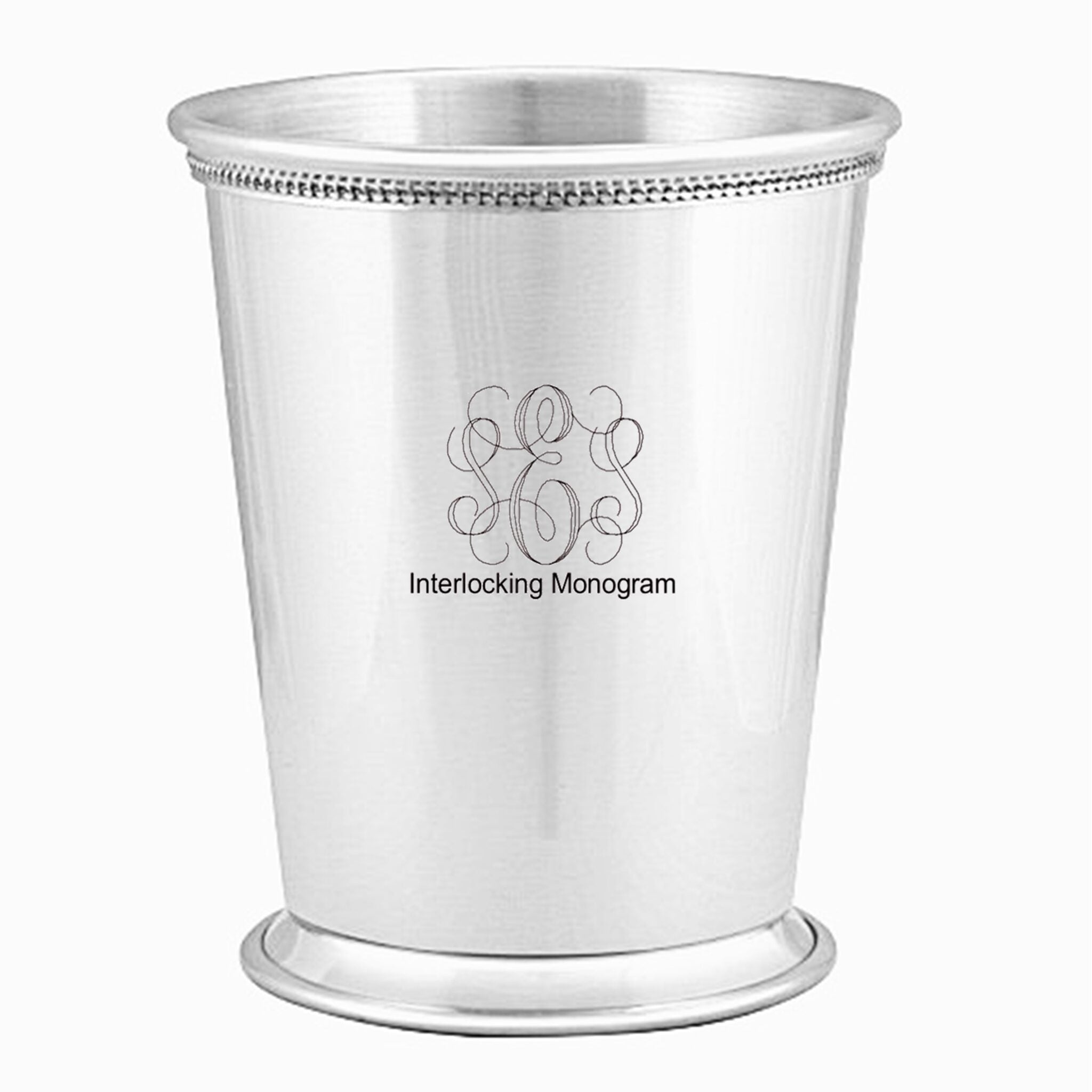 Cunill Beaded Polished Pewter 12 oz Mint Julep Cup-Handmade in the USA — additional view