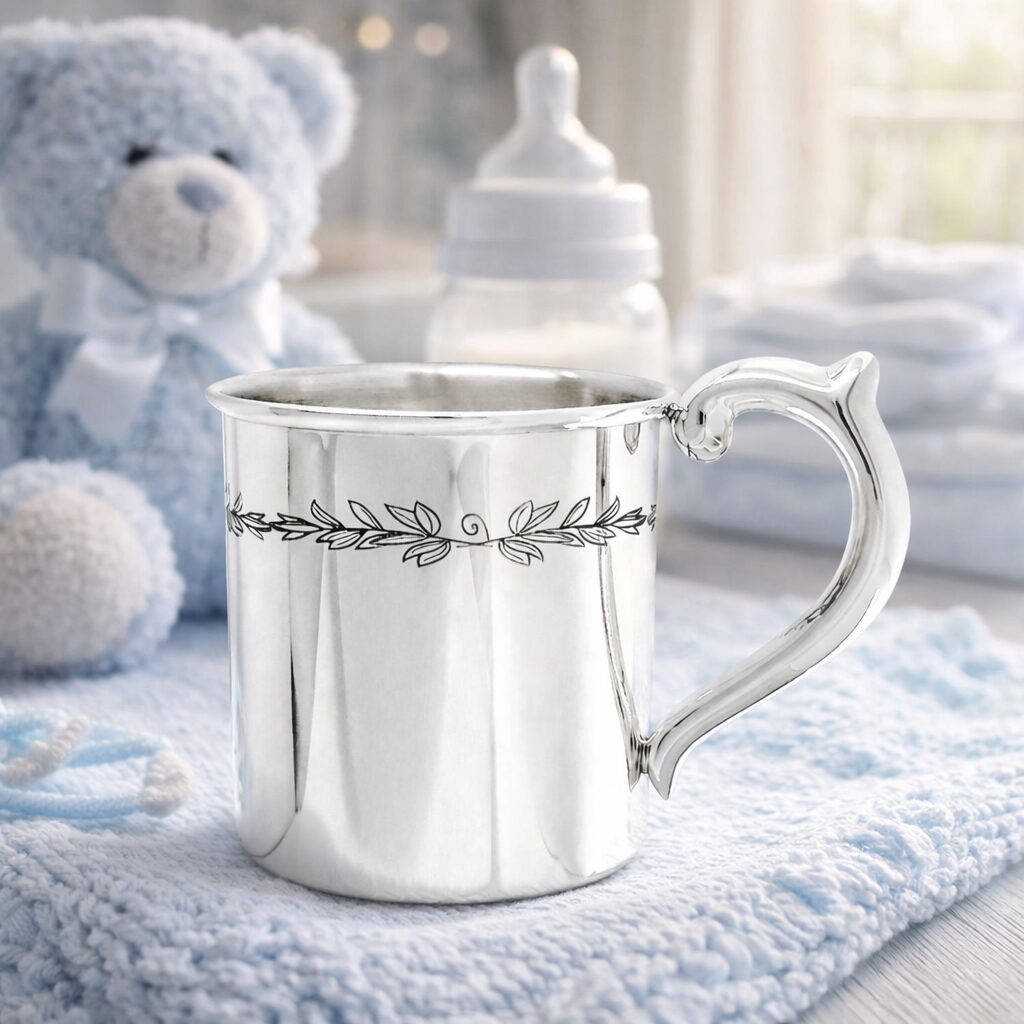 Cunill Floral Sterling Silver Baby Cup — additional view
