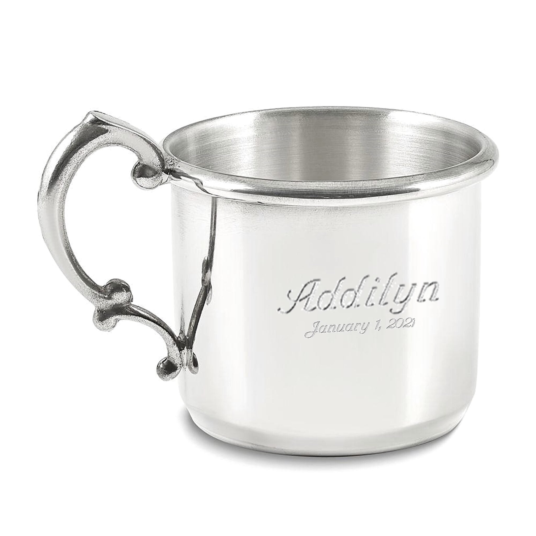 Cunill Heavy Mirror Finish Pewter Baby Cup — additional view