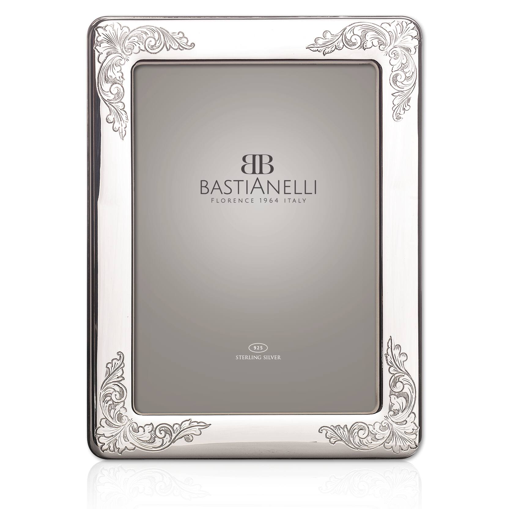 Cunill 'Incisa' 5x7 Sterling Silver Picture Frame, sterling silver picture frame, on a white background